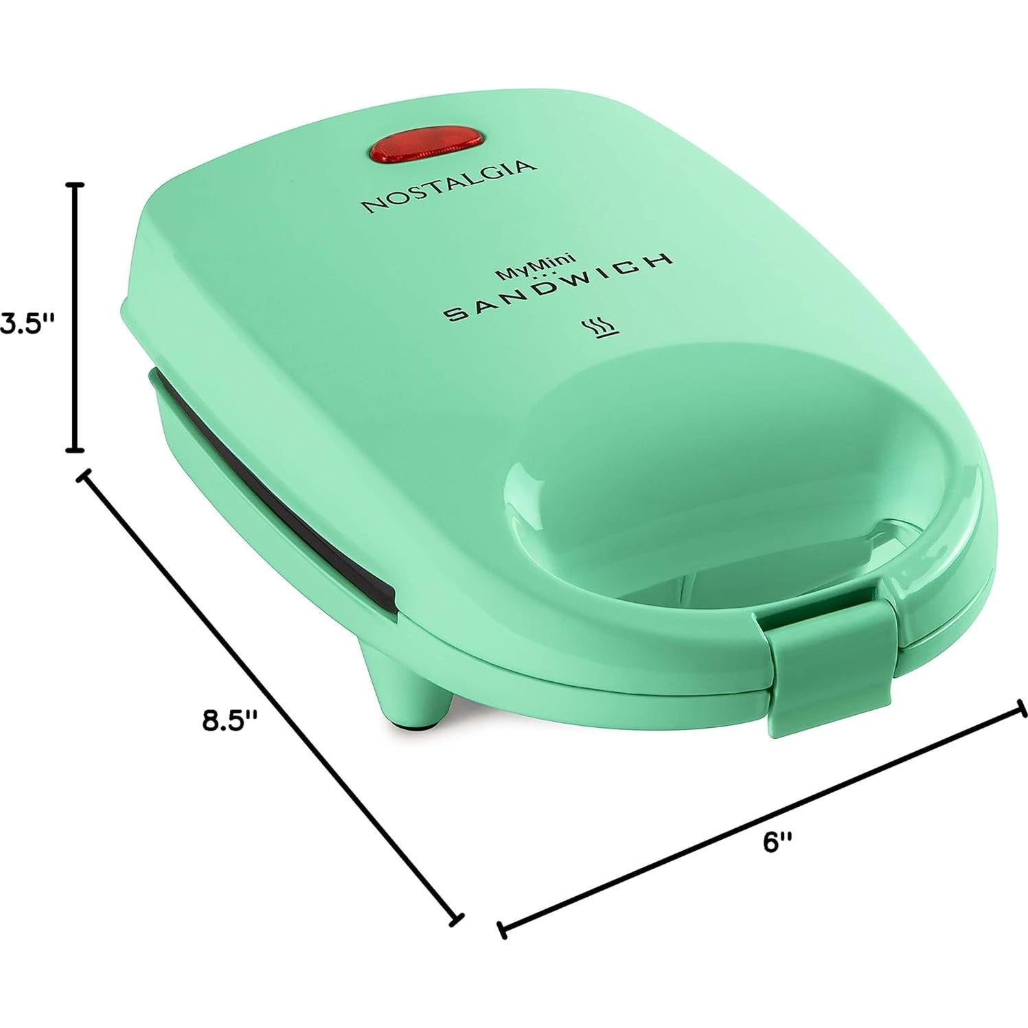 Fabricante de Sándwiches Nostalgia MyMini Verde Menta 1200W