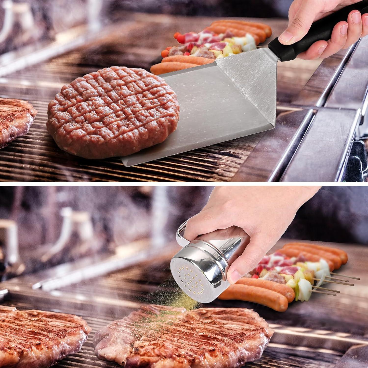 Juego de Herramientas para Barbacoa GWHOLE 3 Piezas Acero Inoxidable