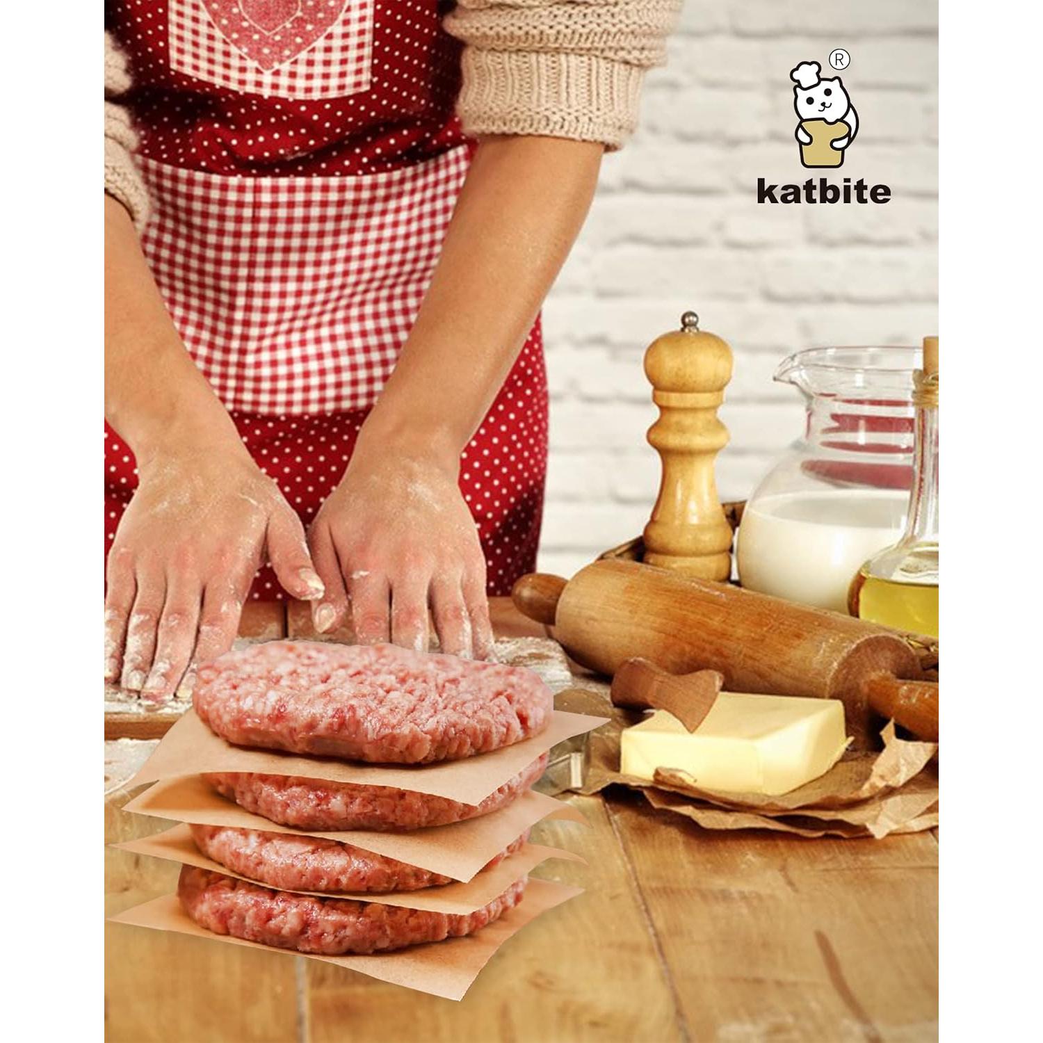 Papel para Hamburguesas Katbite 300 Hojas 15x15 cm Antiadherente