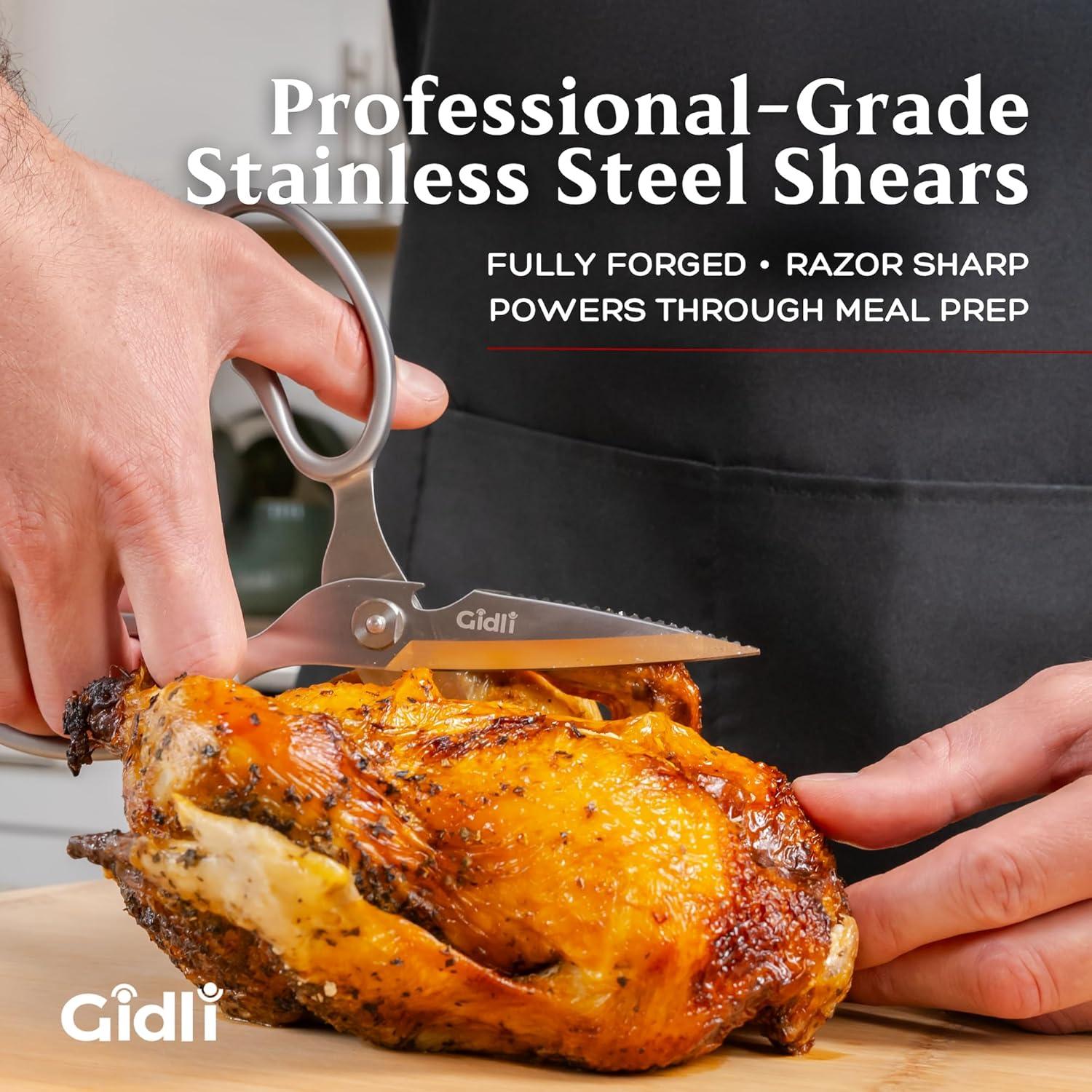 Tijeras de Cocina Gidli de Acero Inoxidable - Multiusos 226g