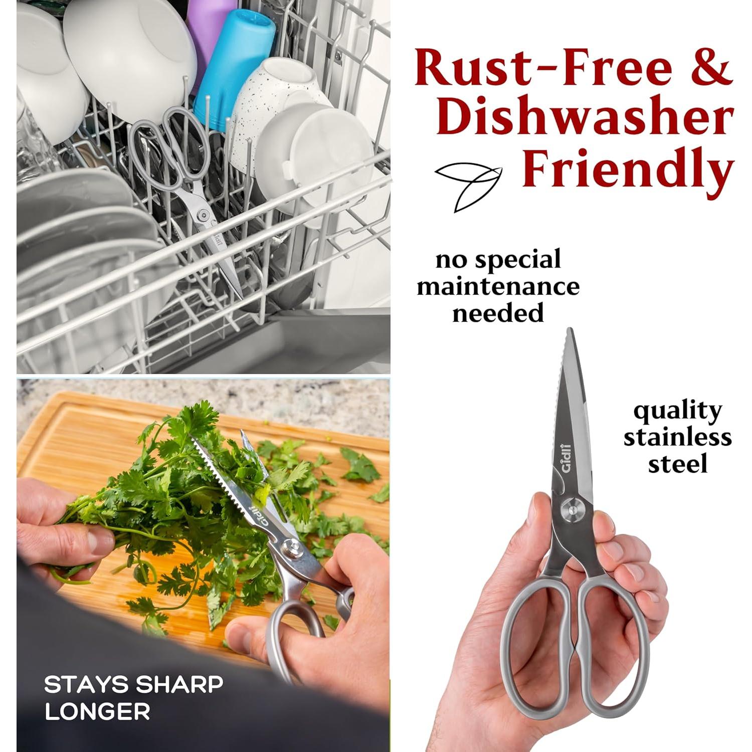 Tijeras de Cocina Gidli de Acero Inoxidable - Multiusos 226g