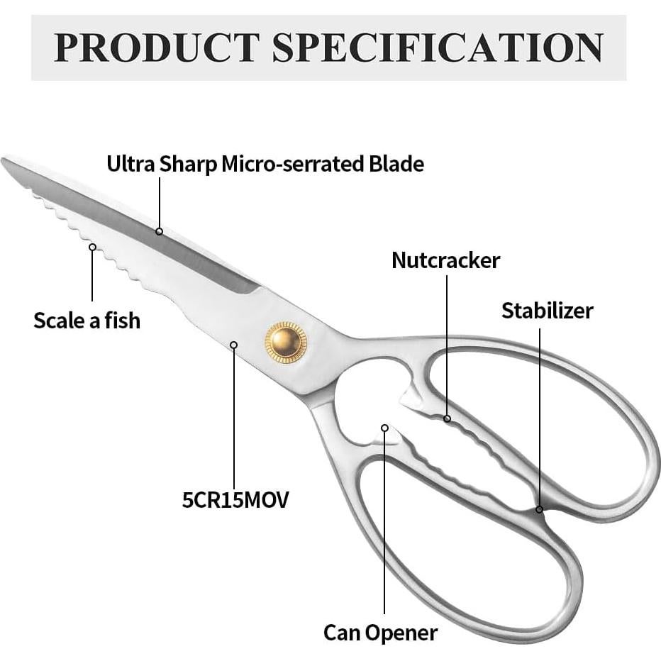 Tijeras de Cocina ELephas Plus de Acero Inoxidable 22.86cm