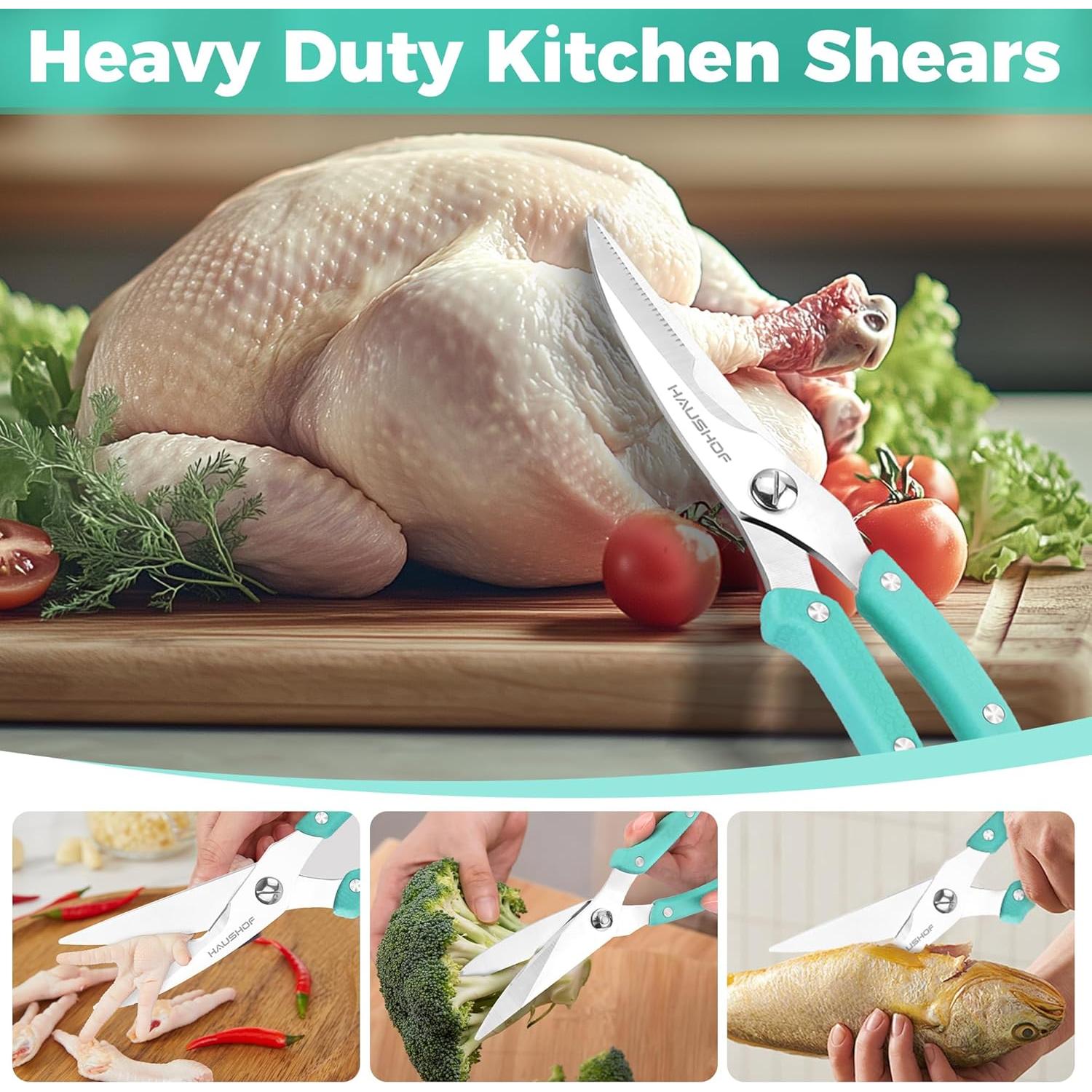 Tijeras de Cocina HAUSHOF Acero Inoxidable 25.4 cm Resorte