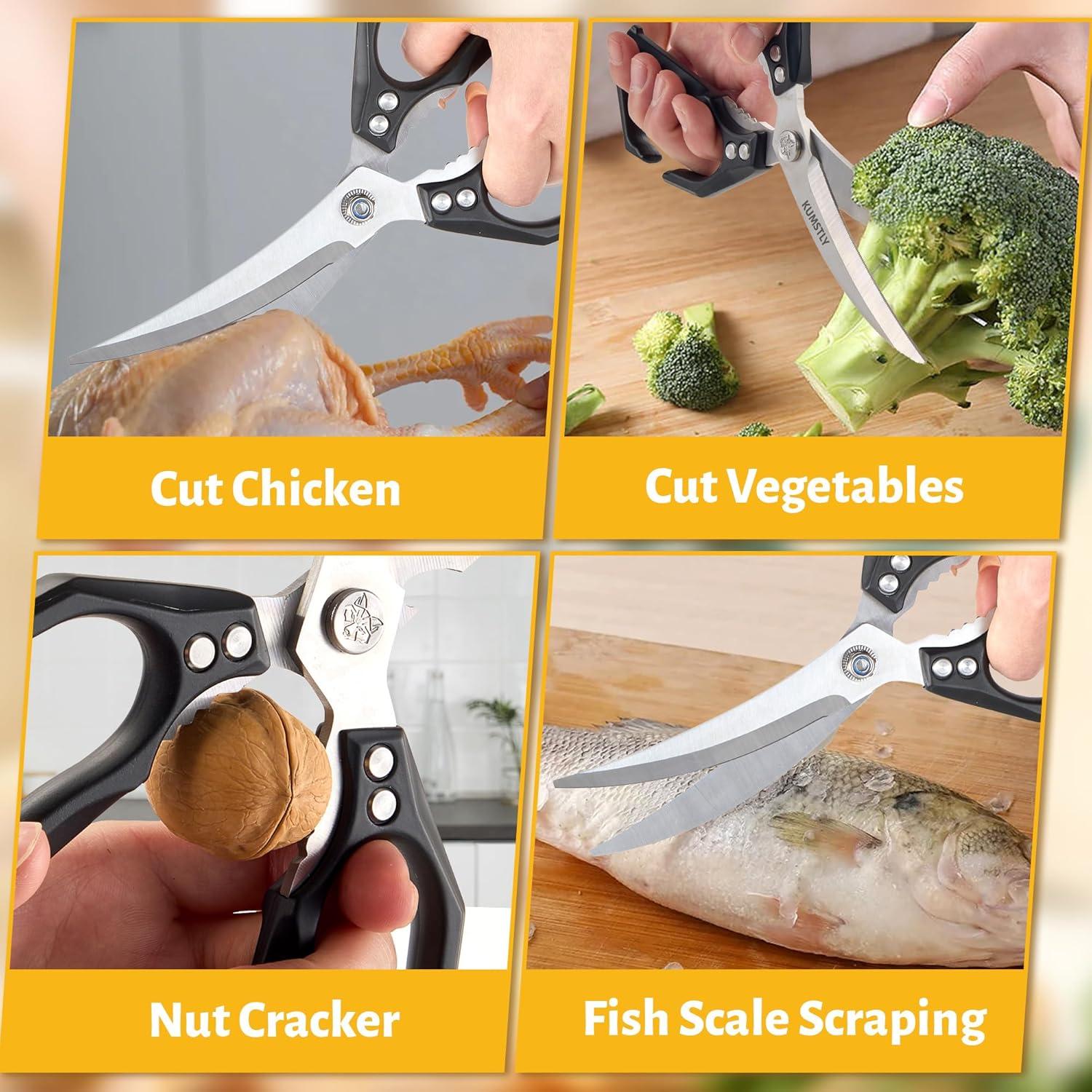 Tijeras de Cocina KUMSTLY de Acero Inoxidable 24.5 cm