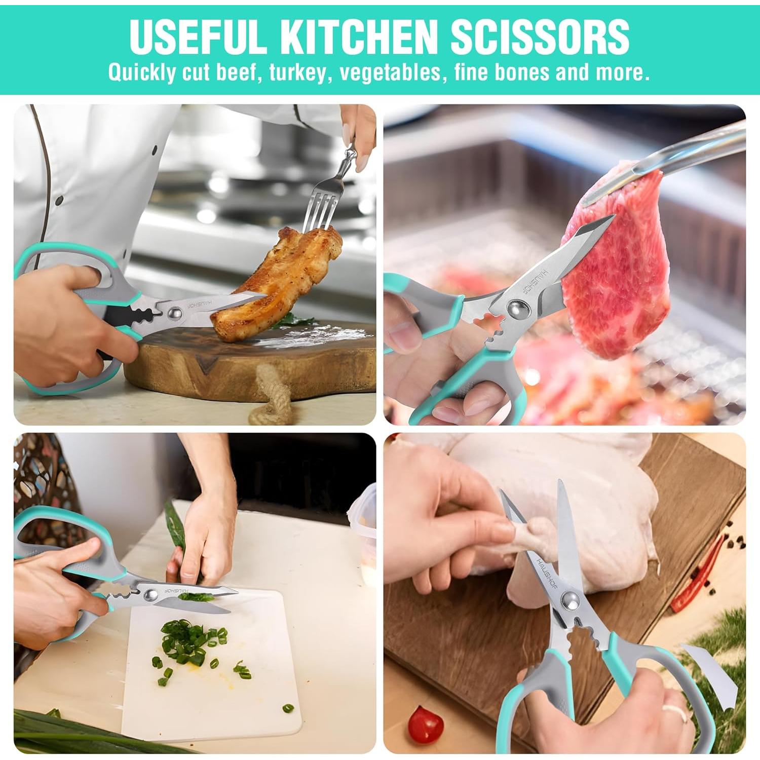 Tijeras de Cocina HAUSHOF 21 cm Acero Inoxidable Afiladas