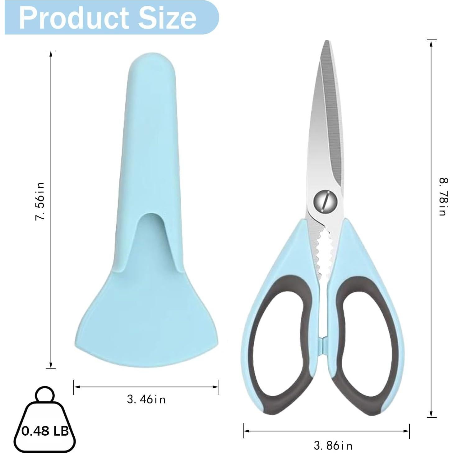 Juego de 2 Tijeras de Cocina Baitool Acero Inoxidable Magnéticas