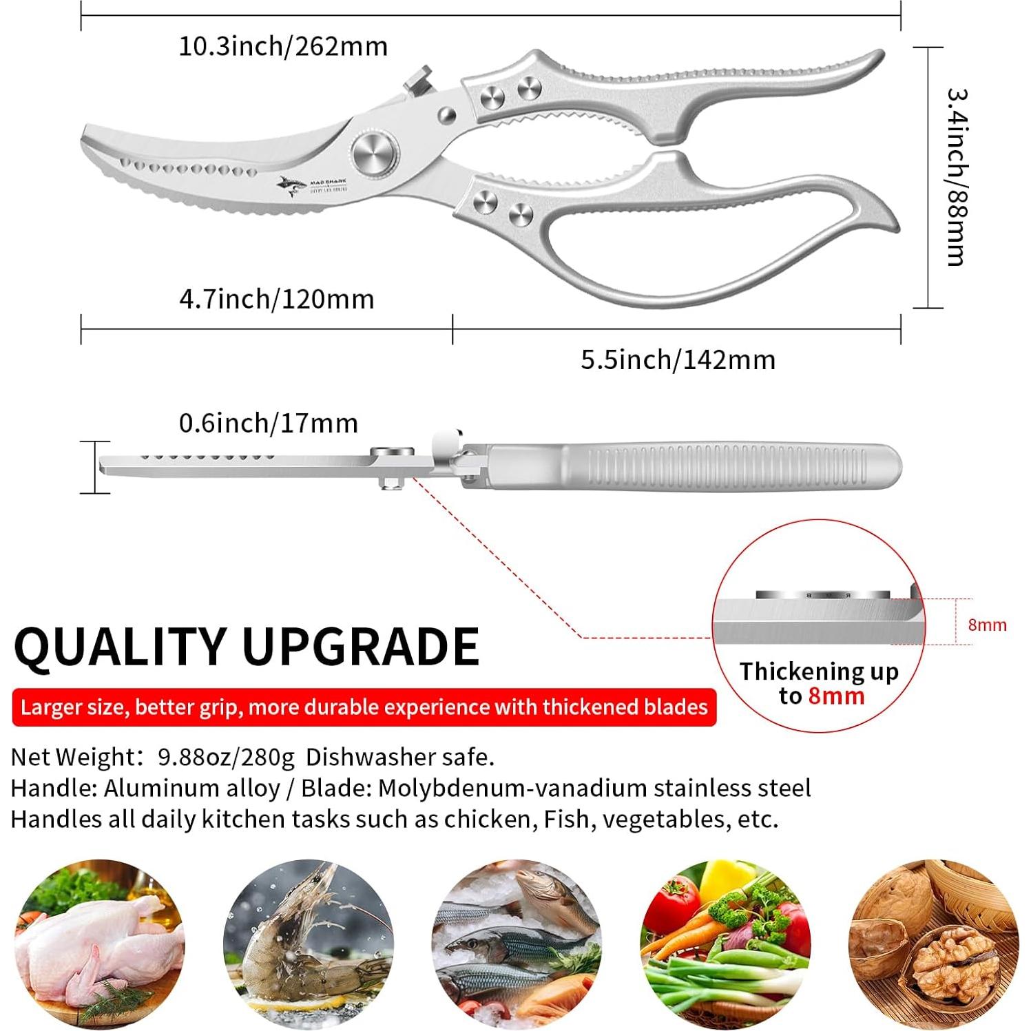 Tijeras de Cocina MAD SHARK de Acero Inoxidable 11.94 cm