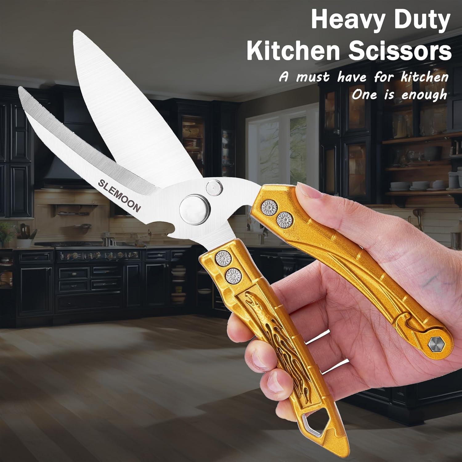 Tijeras de Cocina Multifuncionales SLEMOON para Carne y Aves