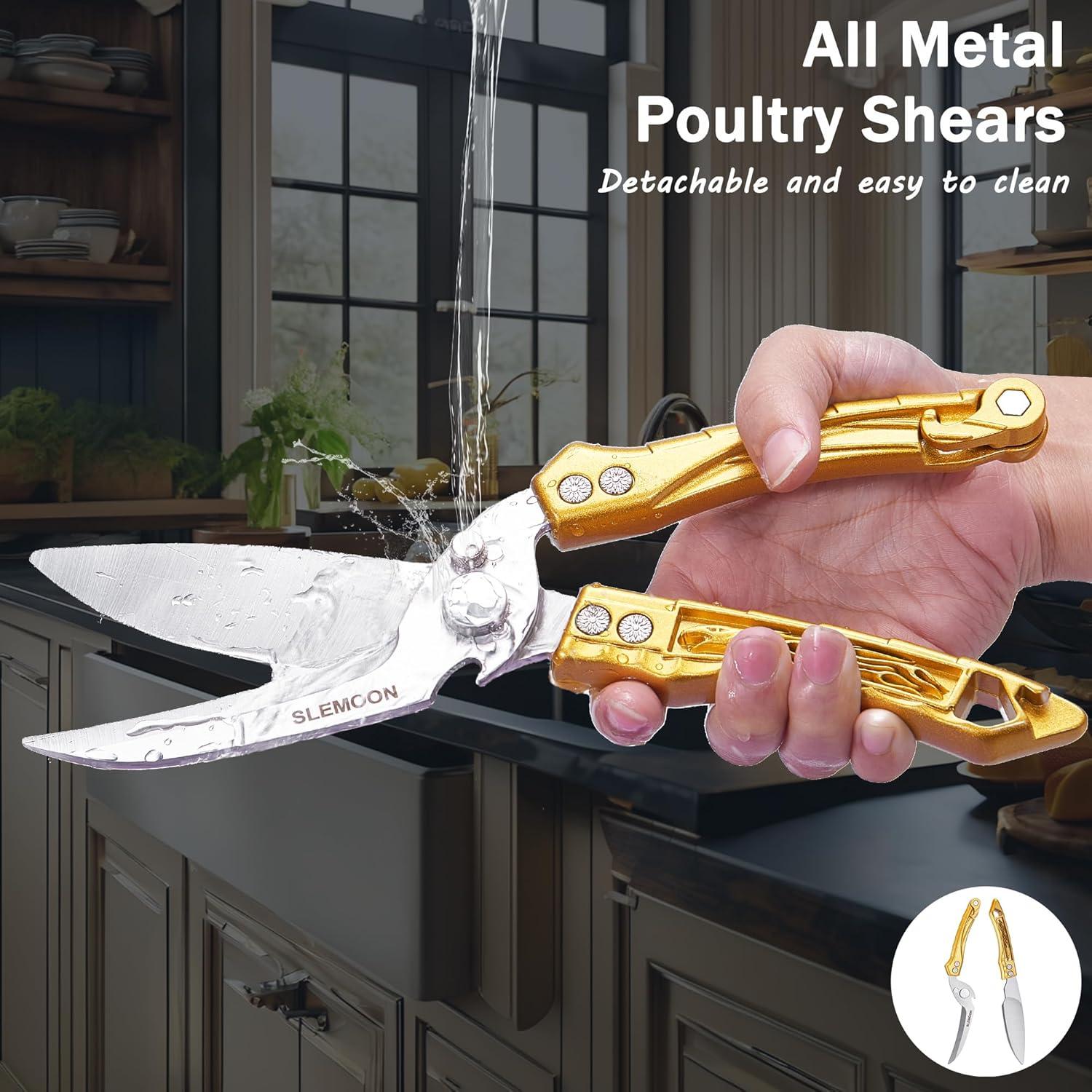 Tijeras de Cocina Multifuncionales SLEMOON para Carne y Aves