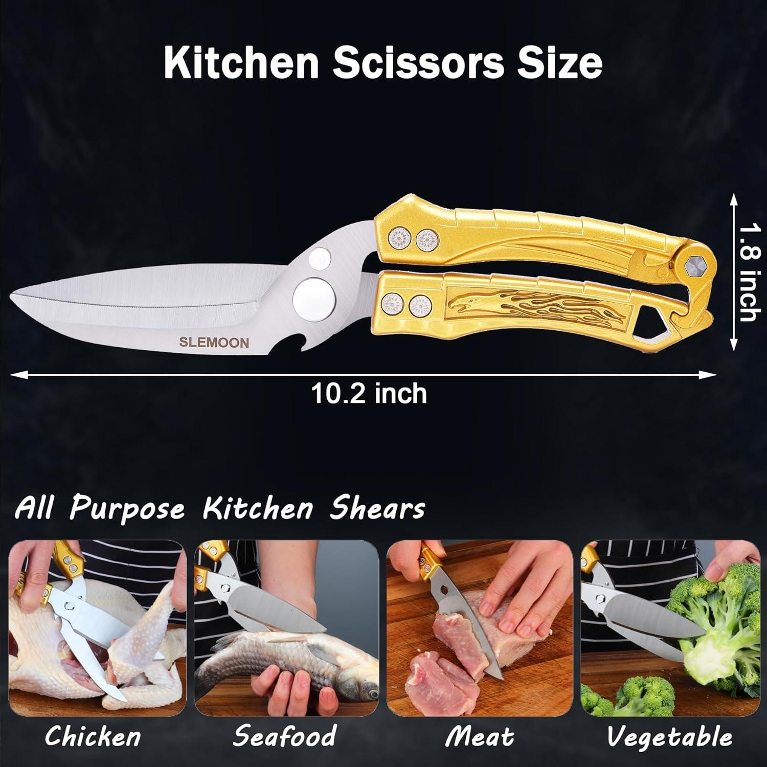 Tijeras de Cocina Multifuncionales SLEMOON para Carne y Aves