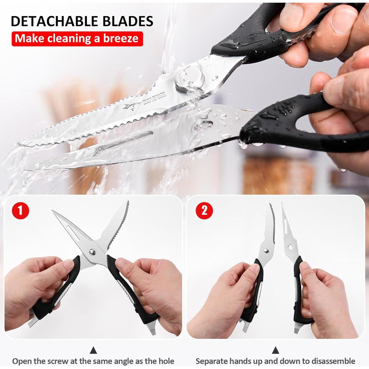 Tijeras de Cocina MAD SHARK Desmontables Acero Inoxidable 136g