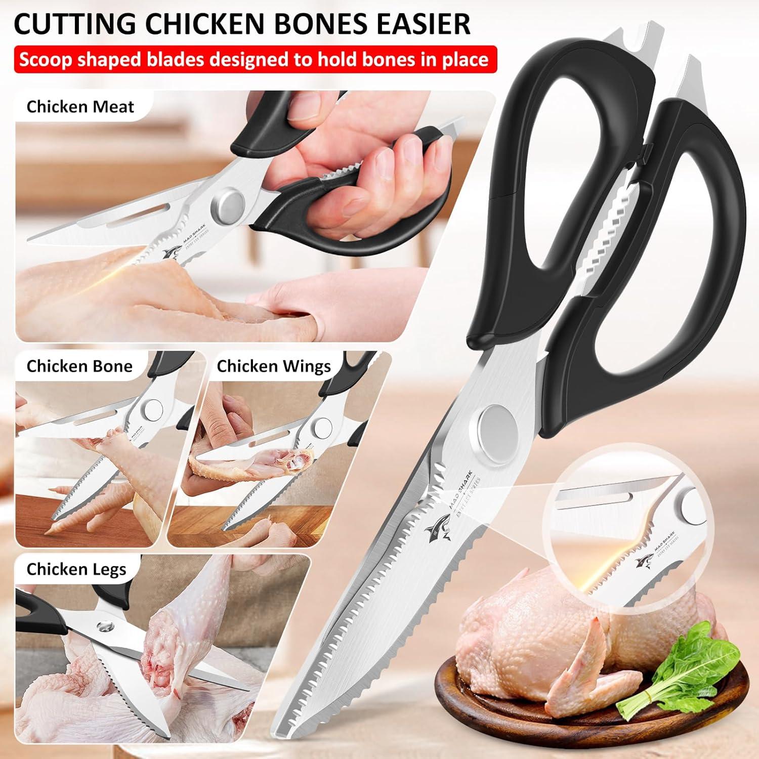 Tijeras de Cocina MAD SHARK Desmontables Acero Inoxidable 136g