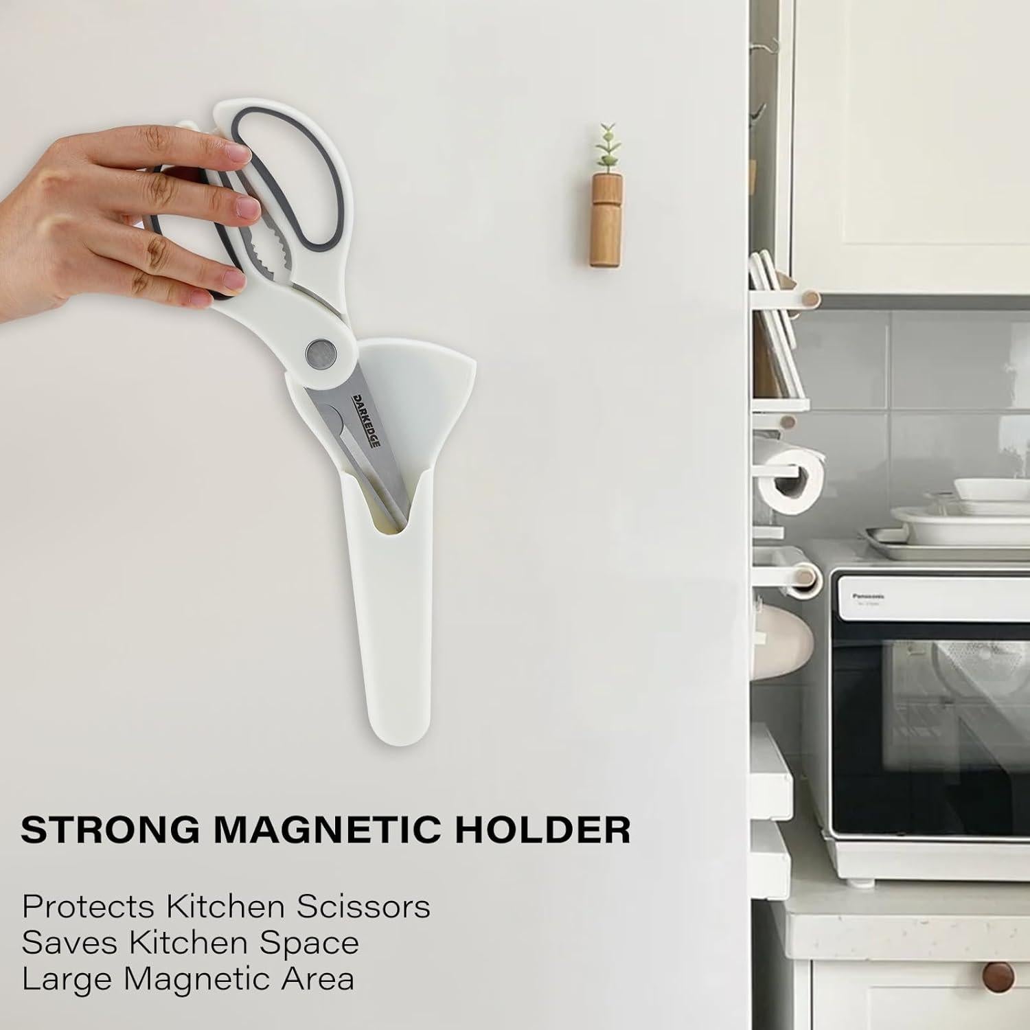 Tijeras de Cocina DARK EDGE con Soporte Magnético 23.6 cm