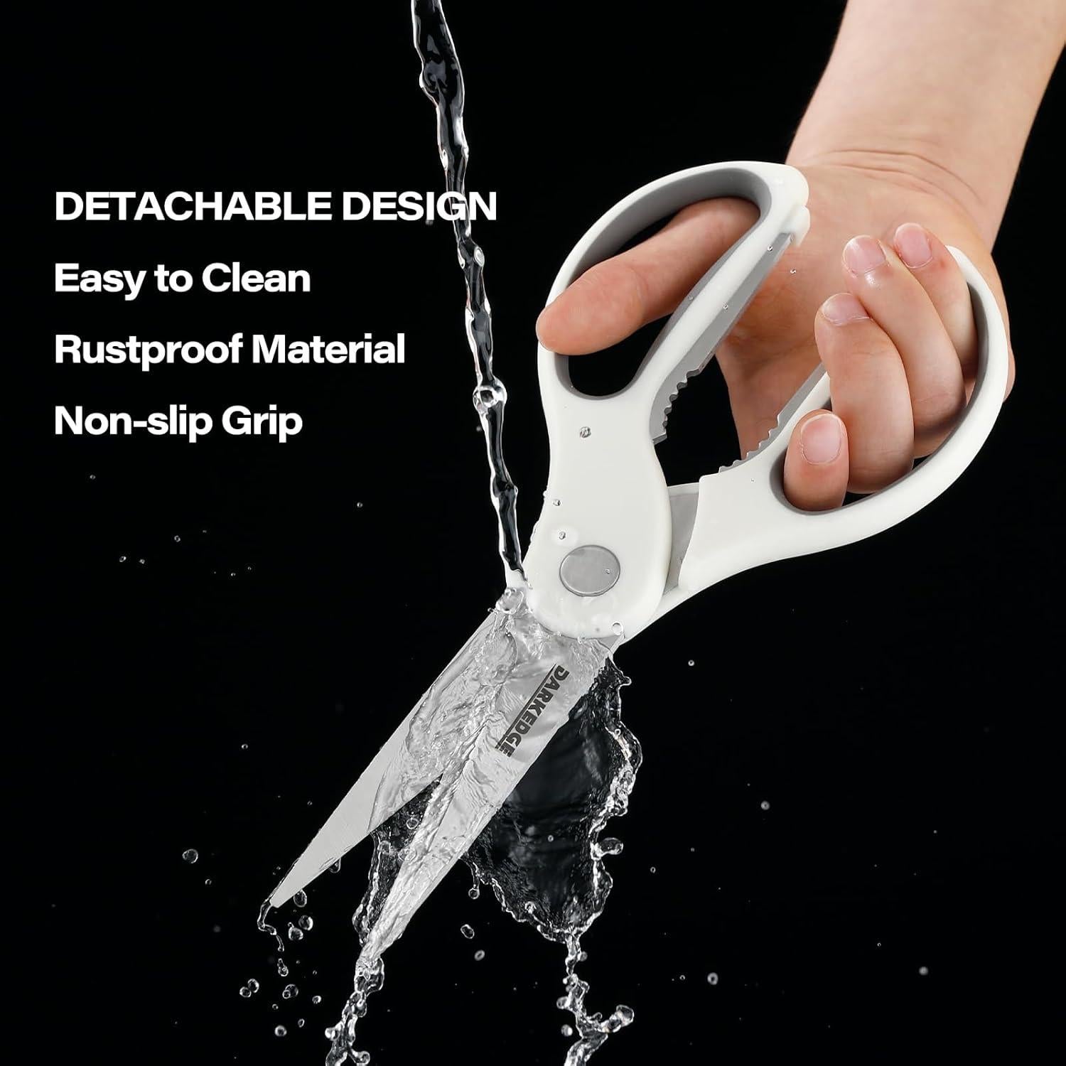 Tijeras de Cocina DARK EDGE con Soporte Magnético 23.6 cm