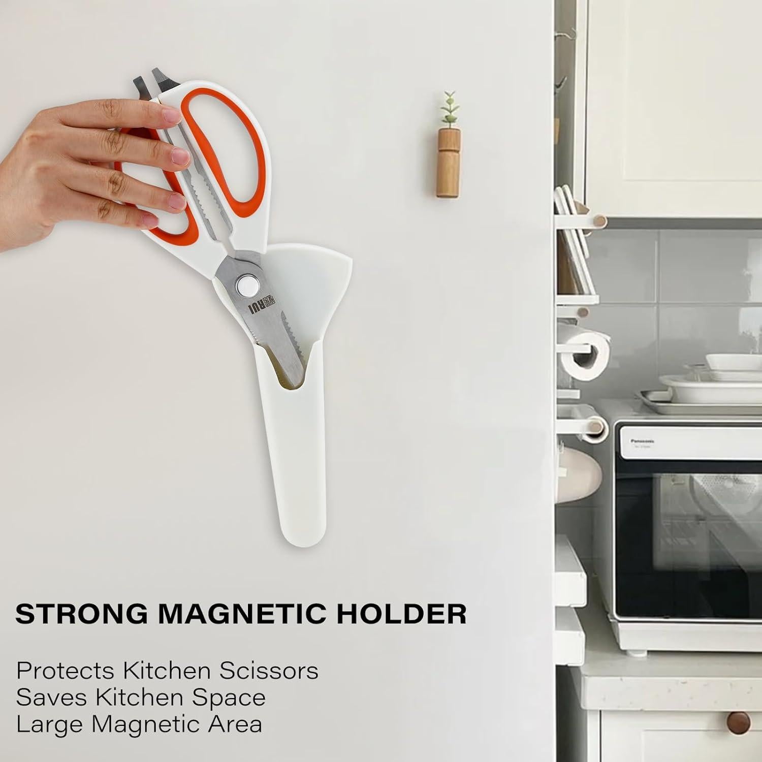 Tijeras de Cocina DARK EDGE con Soporte Magnético 25.4 cm