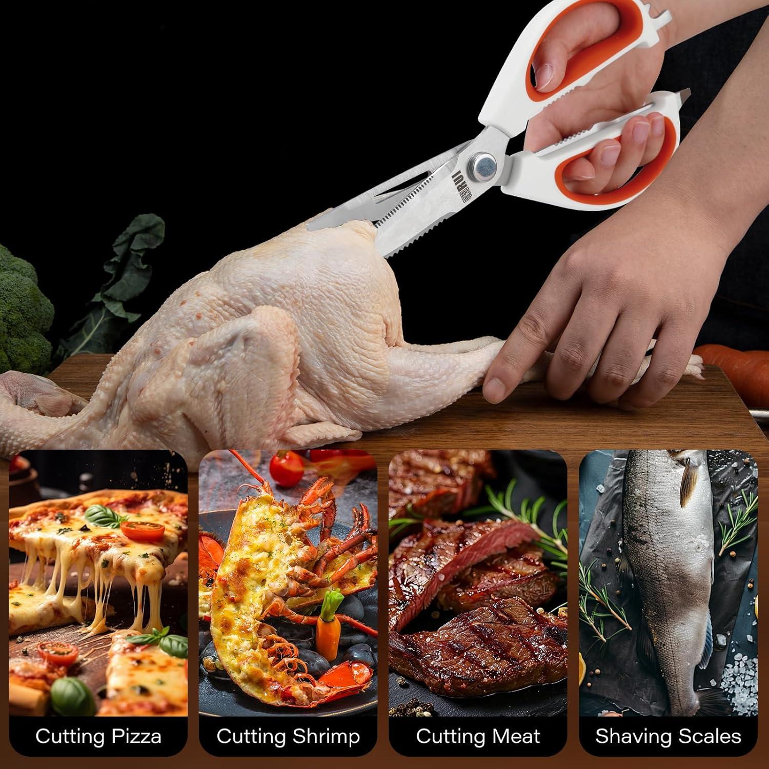 Tijeras de Cocina DARK EDGE con Soporte Magnético 25.4 cm