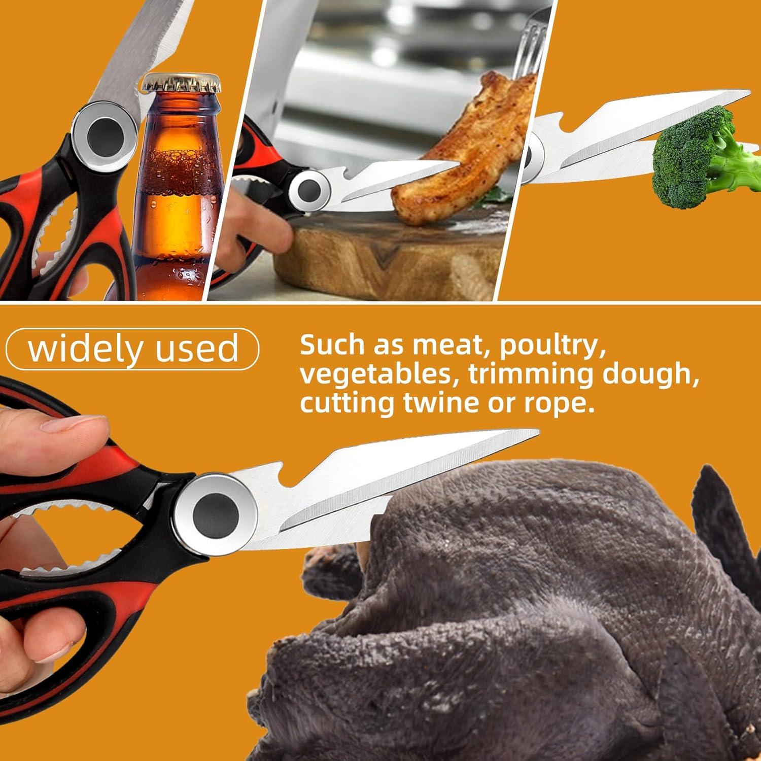 Juego de Tijeras de Cocina YEVEETTE 2 Piezas Acero Inoxidable