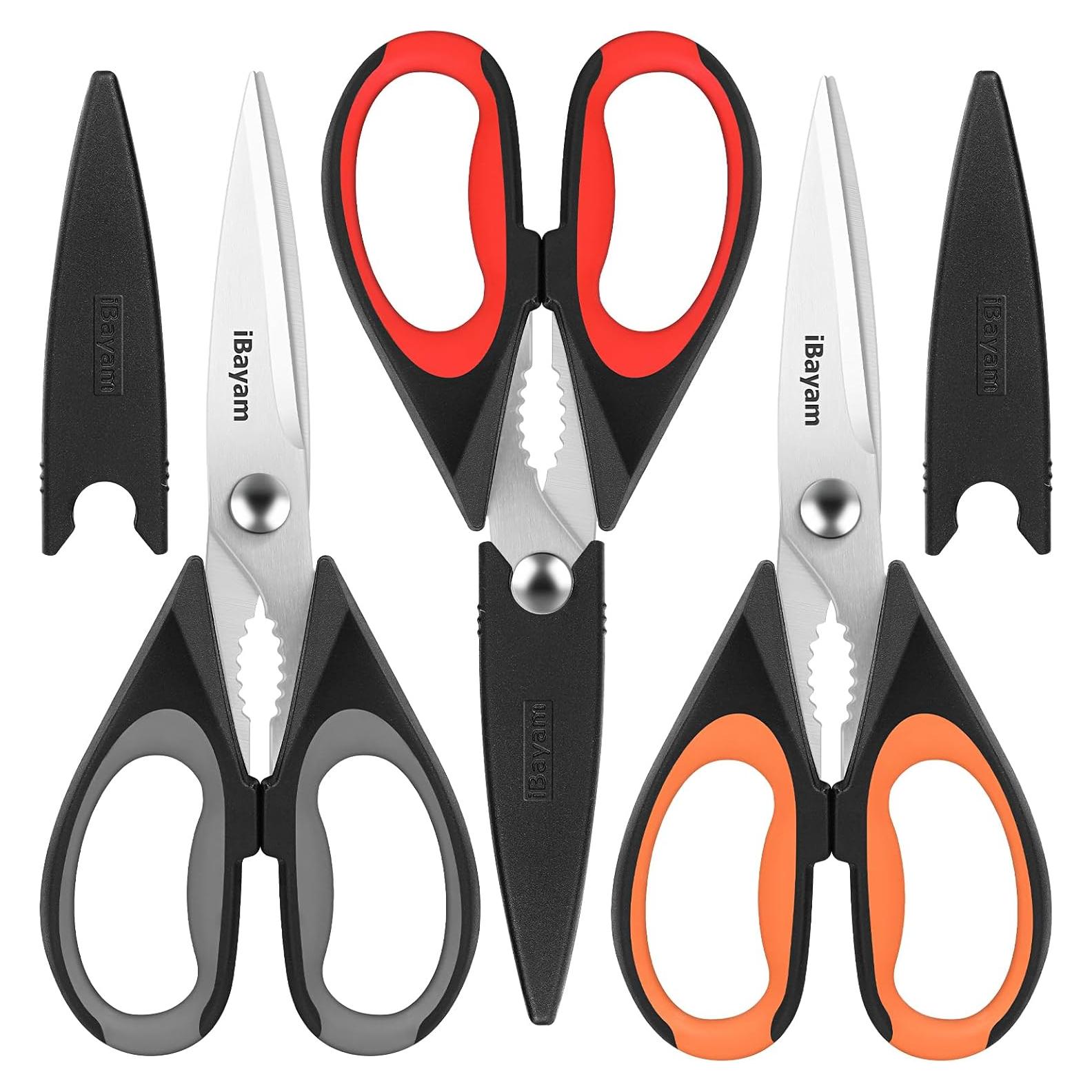 Tijeras de Cocina Multiusos iBayam 3-Pack Acero Inoxidable