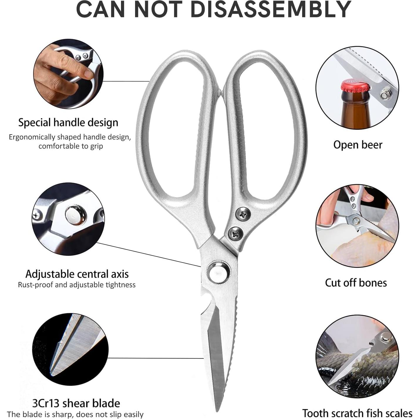 Tijeras de Cocina WAK 21.6 cm Acero Inoxidable Multifuncionales