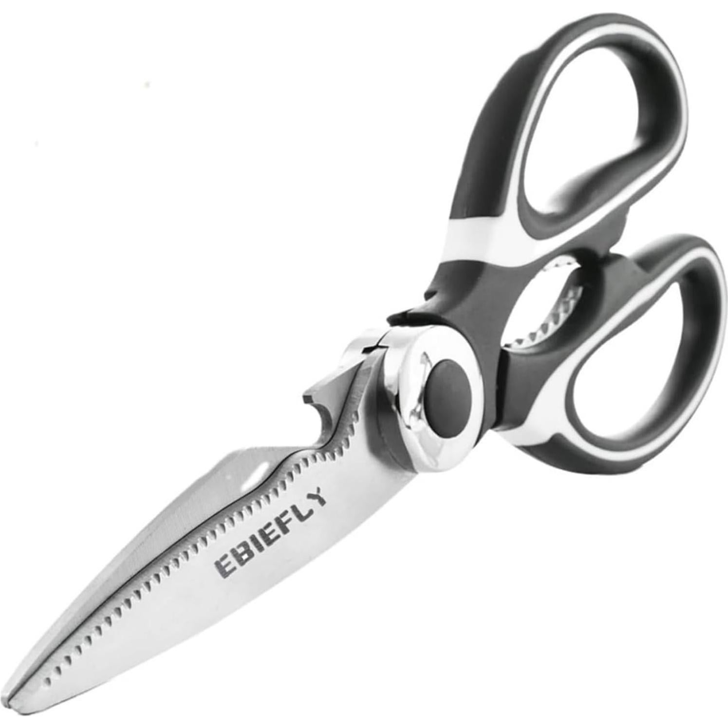 Tijeras de Cocina Multifuncionales EBIEFLY + 100 Guantes Desechables