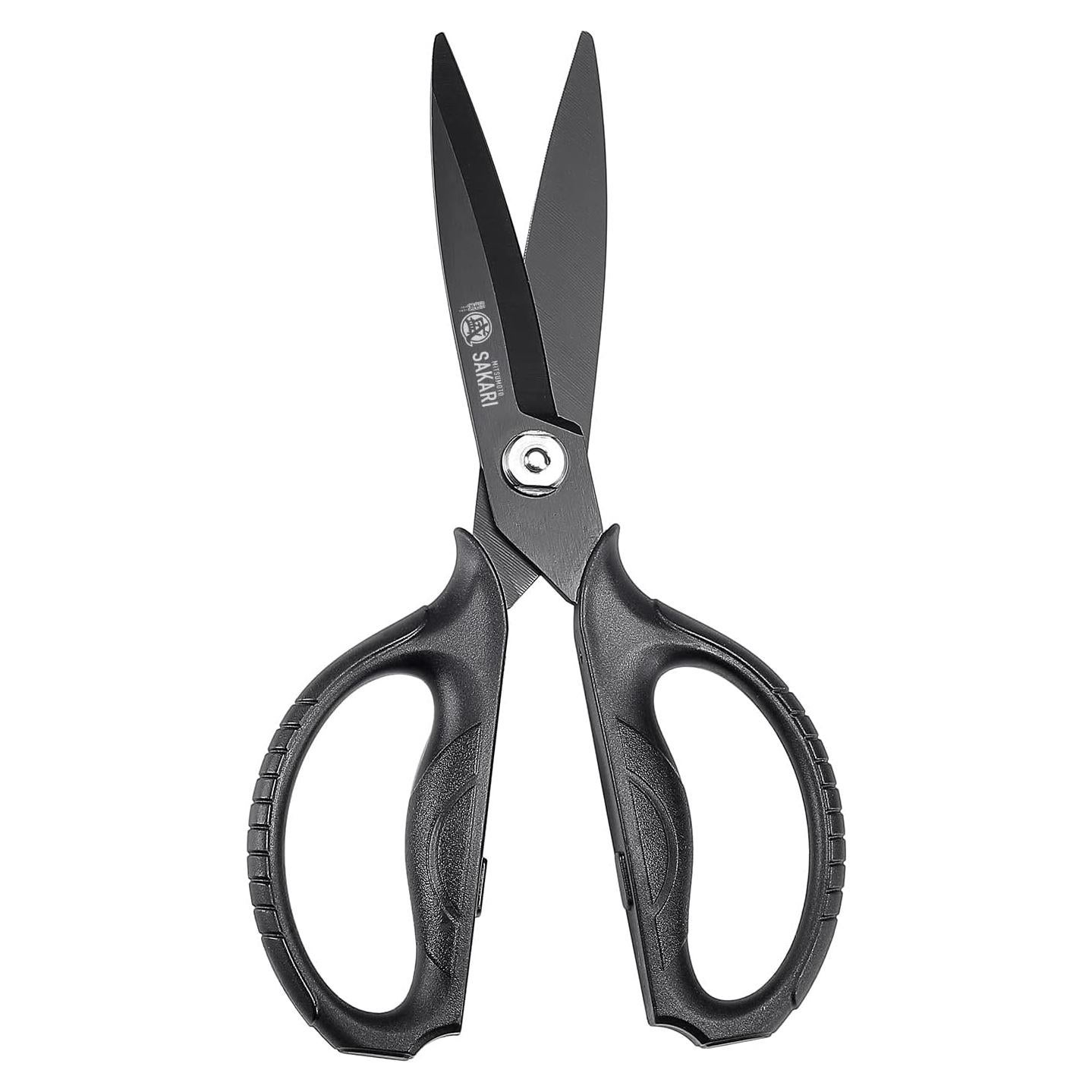 Tijeras de Cocina MITSUMOTO SAKARI, Acero Inoxidable, Titanio Negro