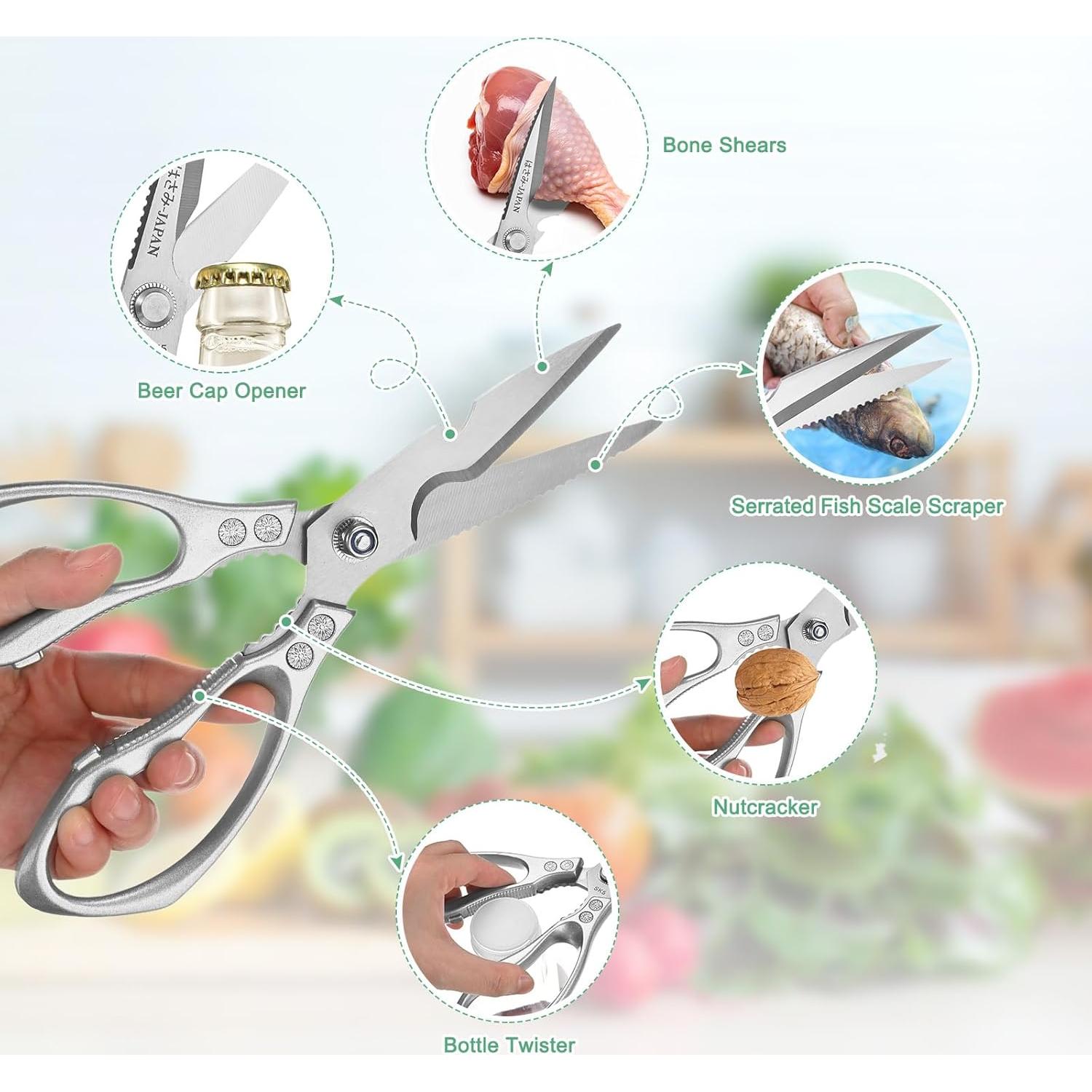 Tijeras de Cocina M METERXITY 23cm Acero Inoxidable Multiusos