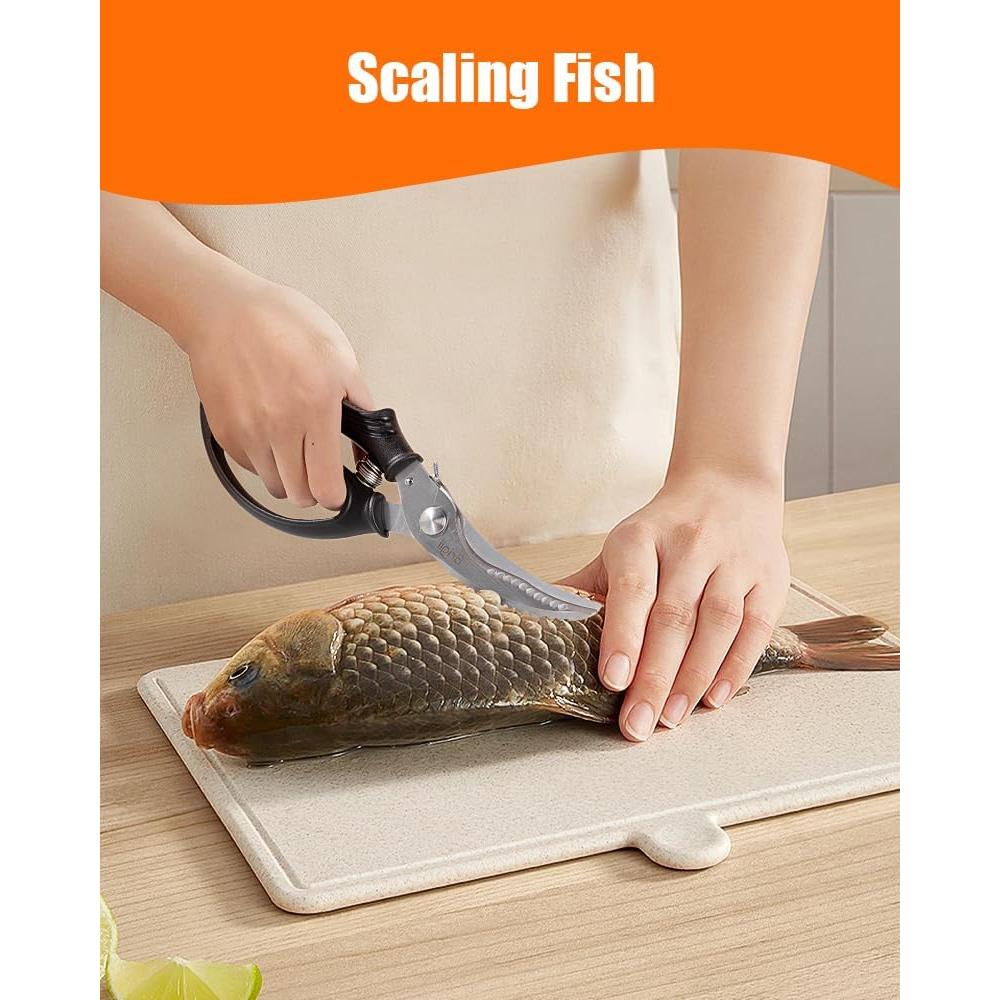 Tijeras de Cocina Brigii KS05, Acero Inoxidable, 24.5 cm