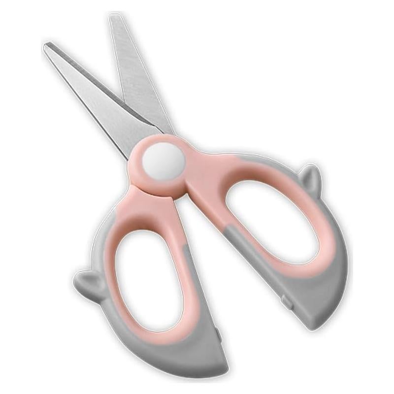 Tijeras para Bebés YOPPLIND con Caja de Viaje Rosa
