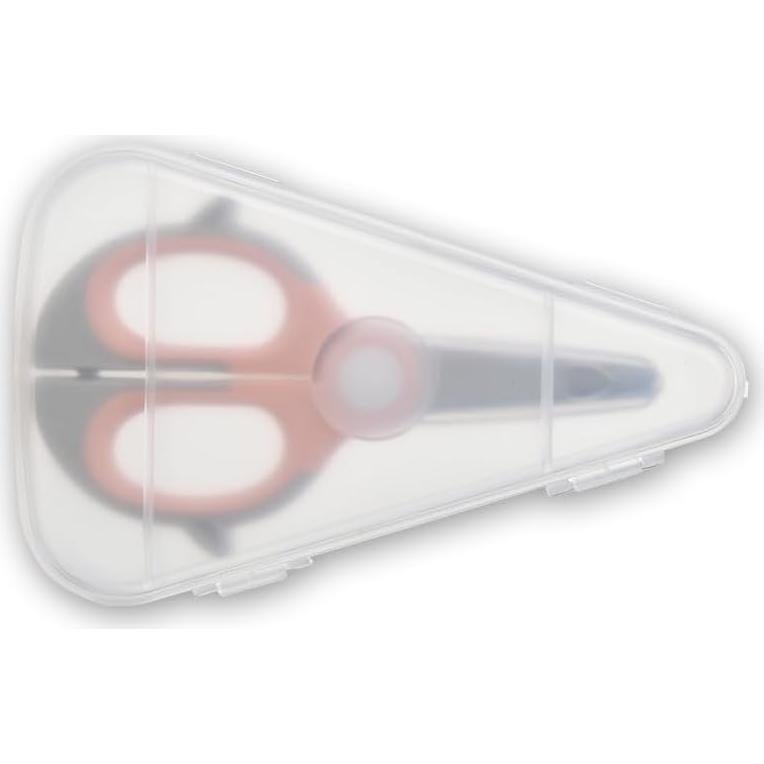 Tijeras para Bebés YOPPLIND con Caja de Viaje Rosa