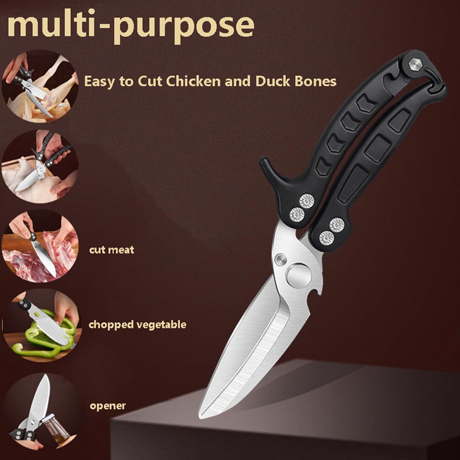 Tijeras de Cocina YVAOG Multiusos de Acero Inoxidable 26.5 cm