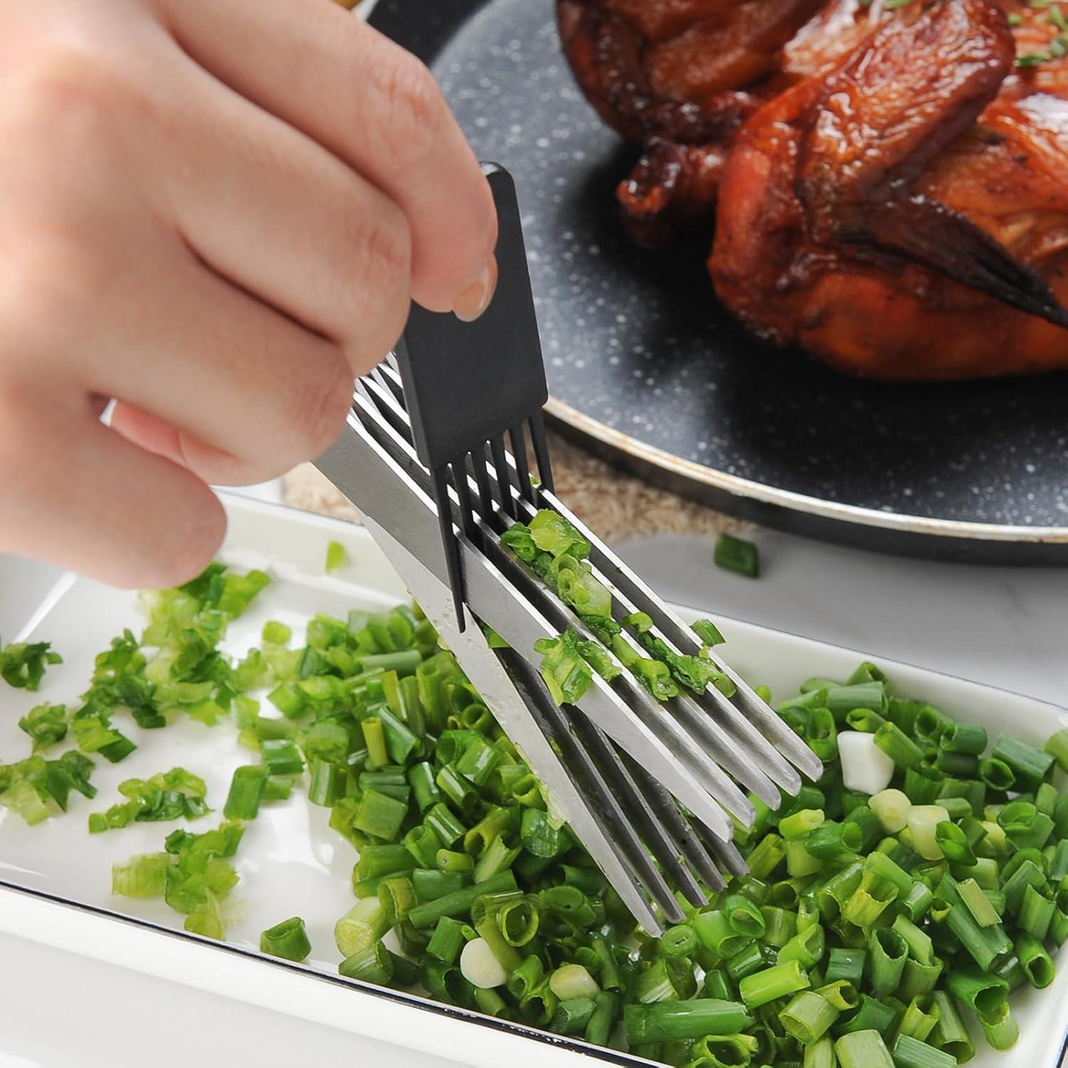 Gidli Tijeras de Cocina y Hierbas 2 Paquetes Acero Inoxidable