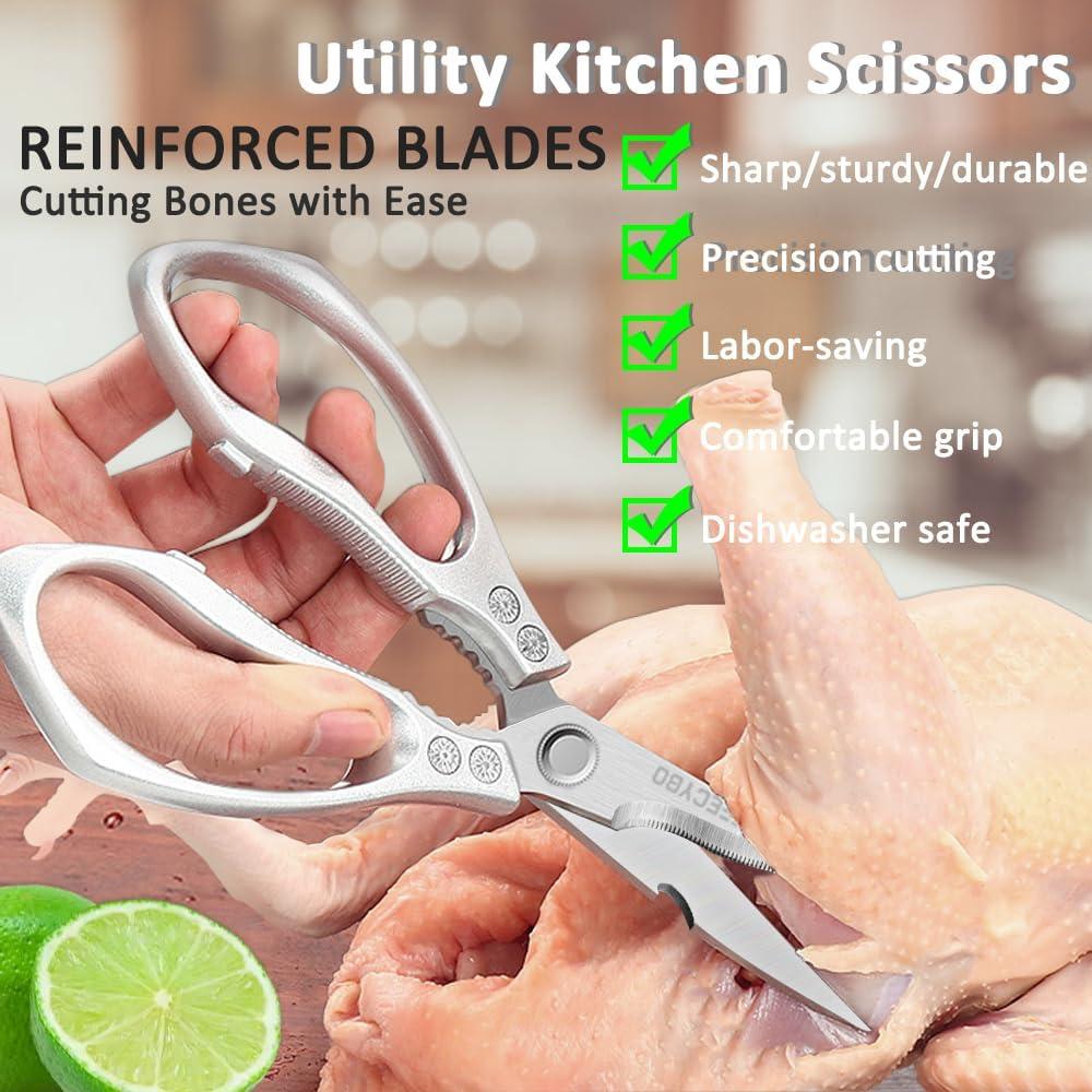 Tijeras de Cocina FTECYBO Acero Inoxidable Paquete de 2