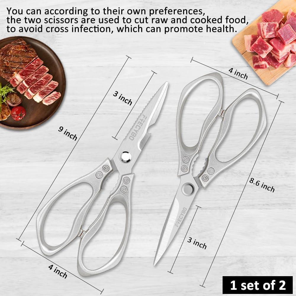 Tijeras de Cocina FTECYBO Acero Inoxidable Paquete de 2