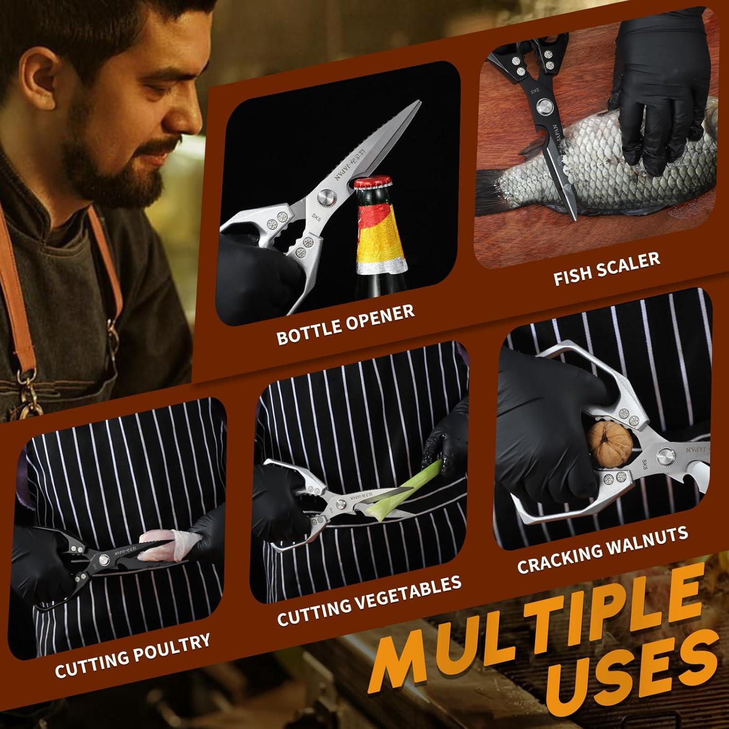 Juego de Tijeras de Cocina Huusk - Acero Inoxidable, 206g