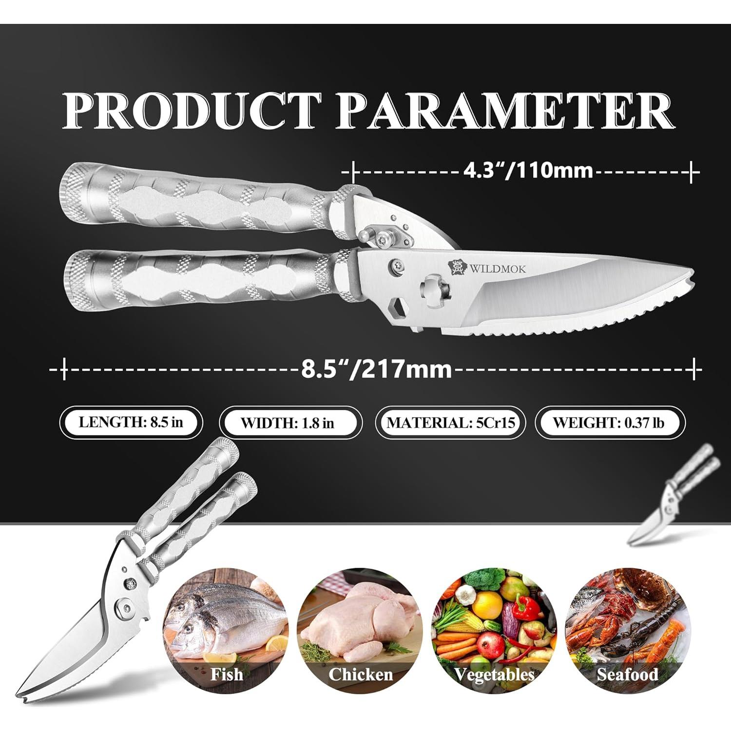 Tijeras de Cocina WILDMOK de Acero Inoxidable 21.6 cm