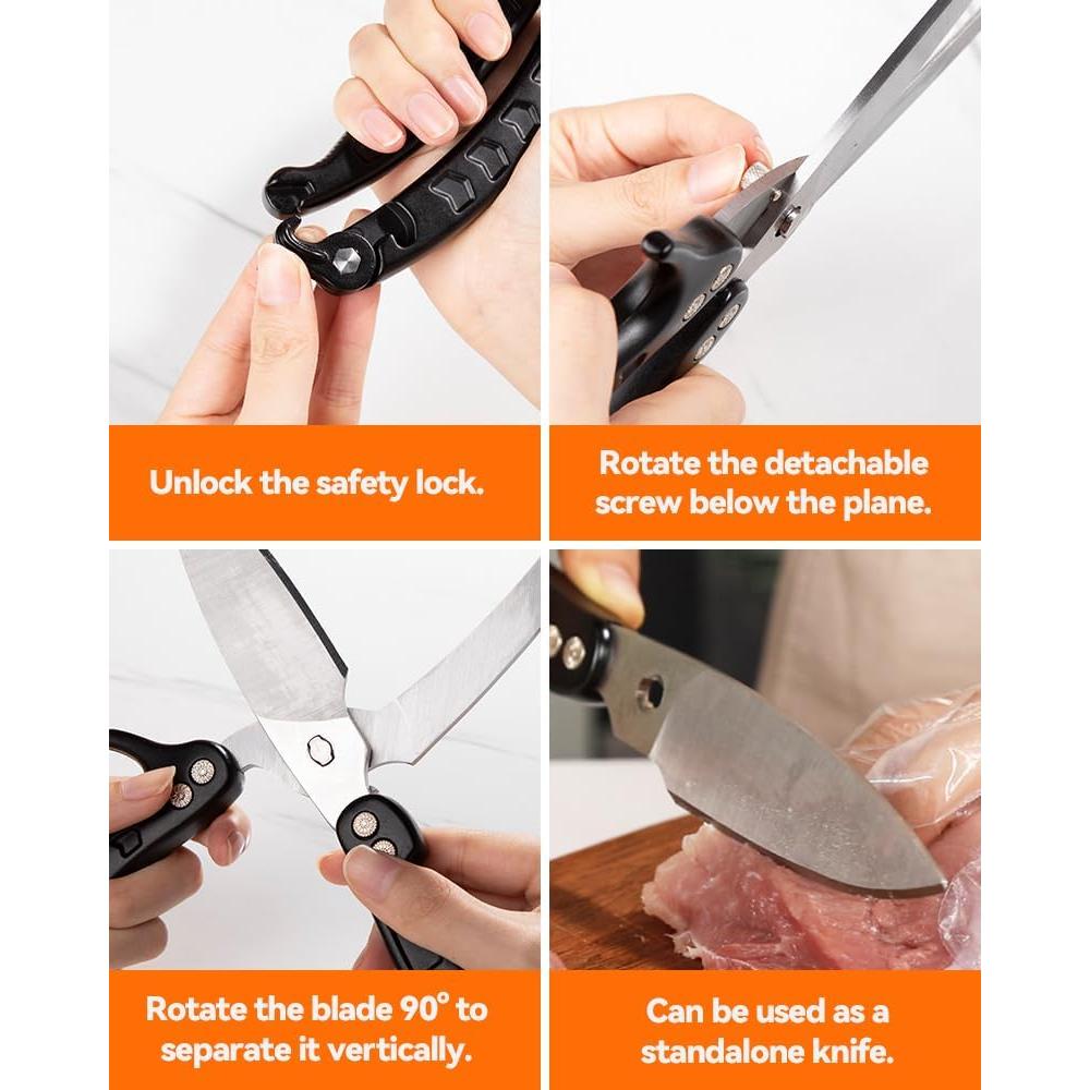 Tijeras de Cocina Brigii de Acero Inoxidable Multiusos 340g