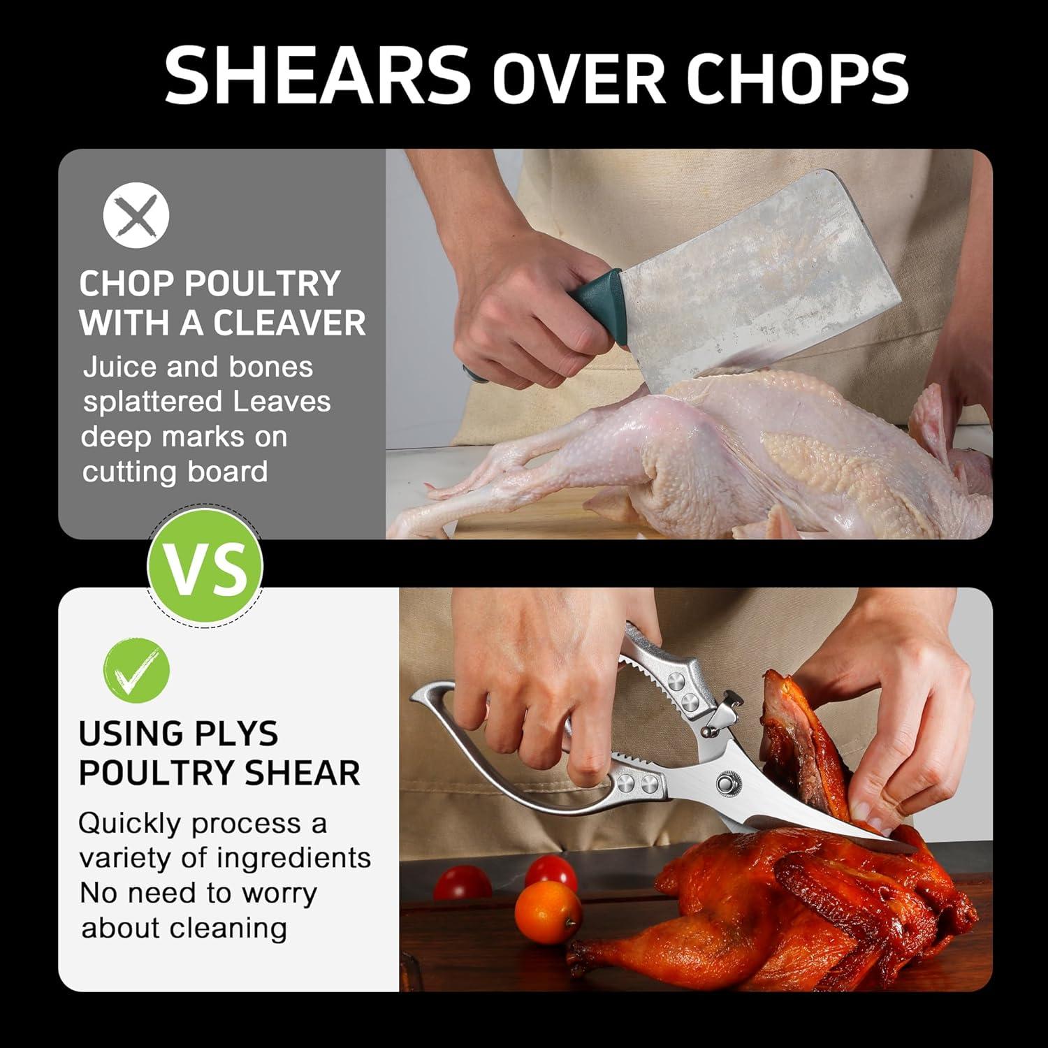 Tijeras de Cocina Plys para Aves y Carne, Acero Inoxidable