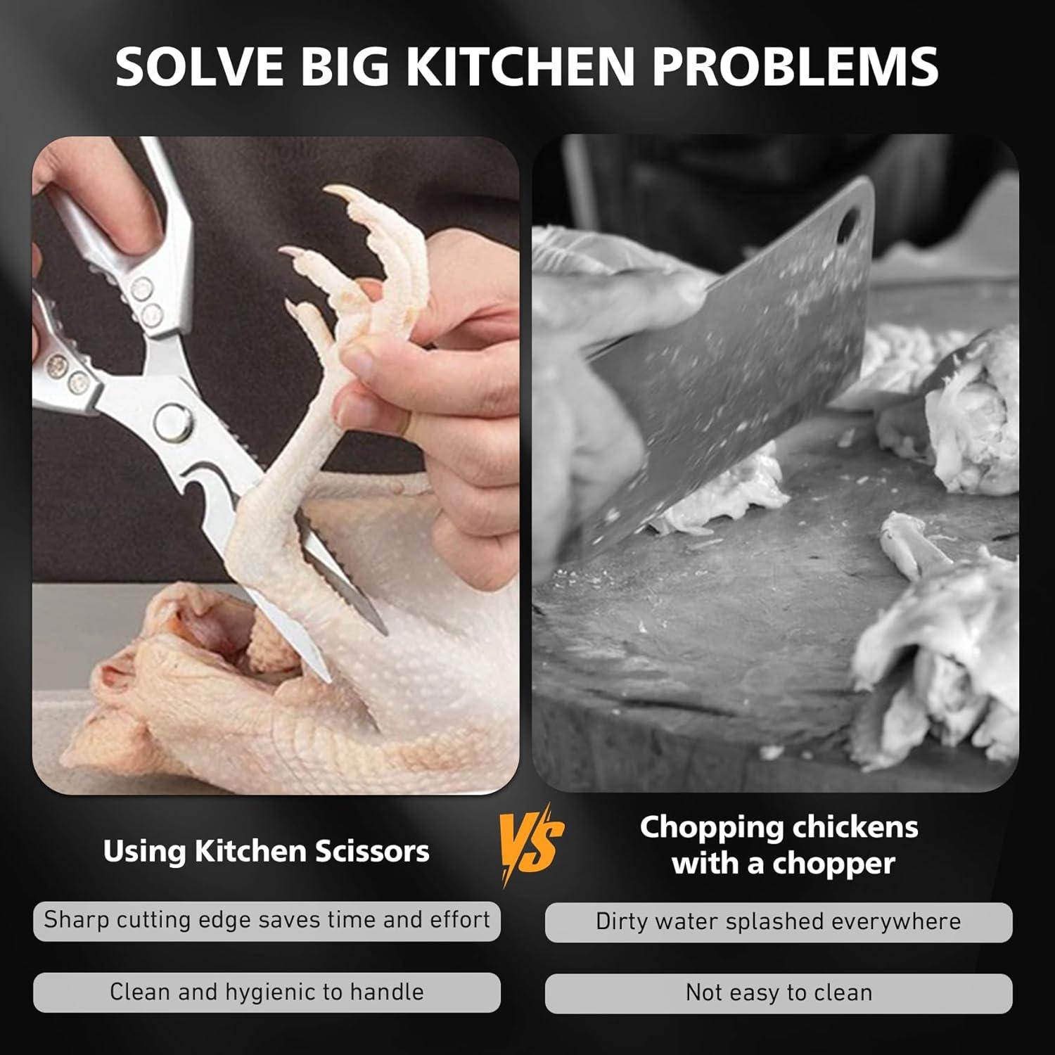 Tijeras de Cocina Pesadas BALUCA Acero Inoxidable 17cm