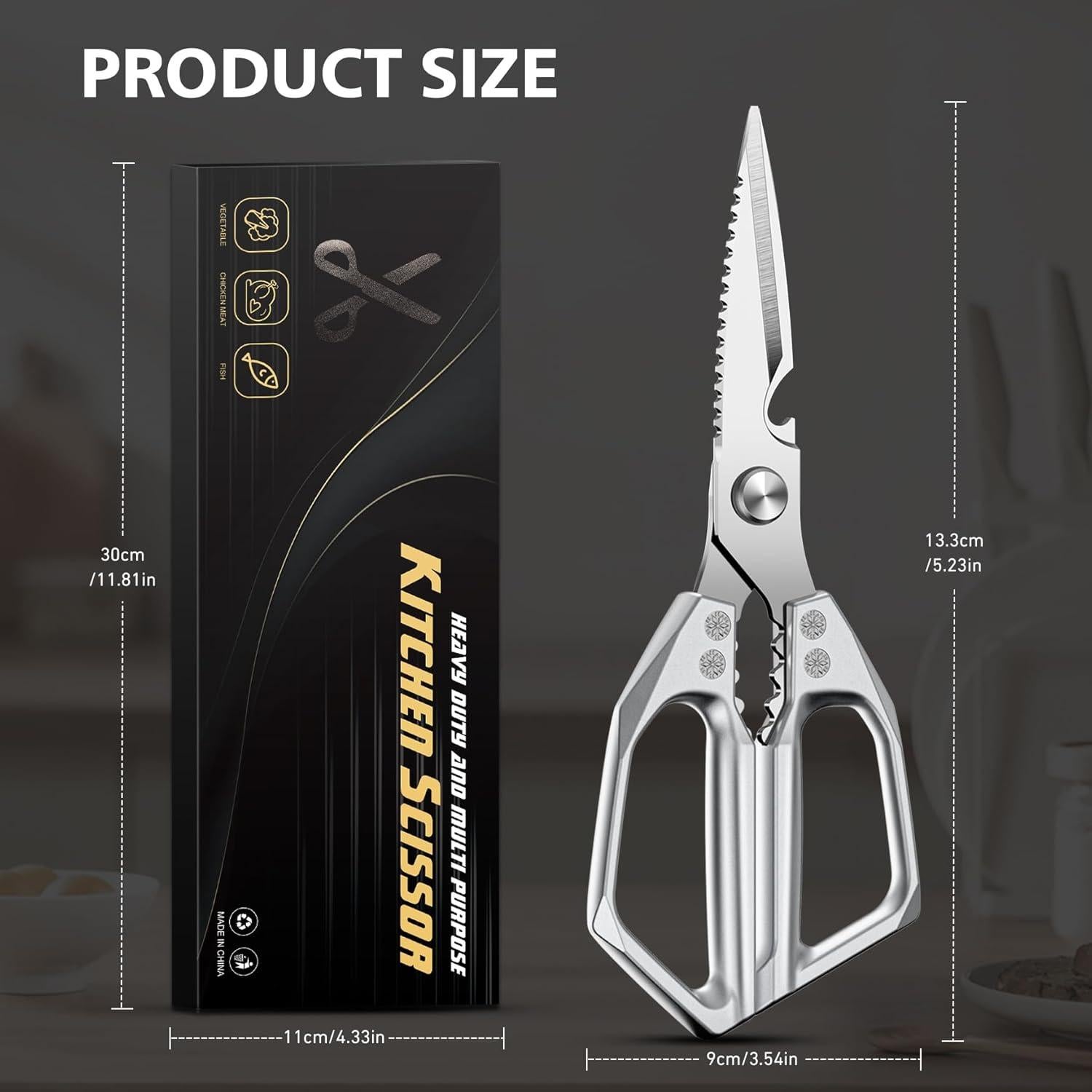 Tijeras de Cocina Pesadas BALUCA Acero Inoxidable 17cm