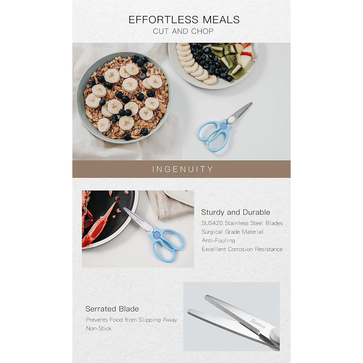 Tijeras de Seguridad Portátiles Simba Azul Acero Inoxidable