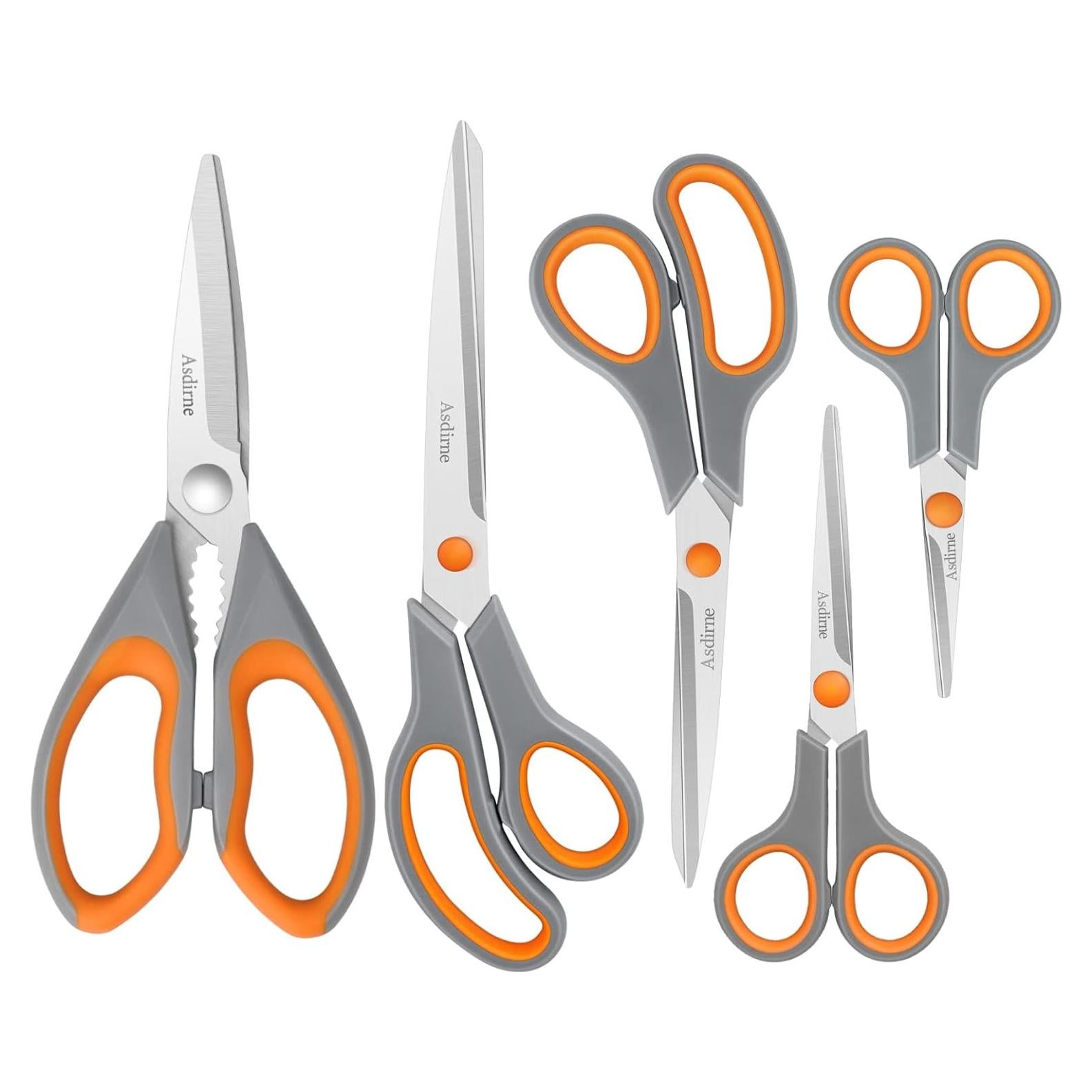 Juego de Tijeras de Cocina Asdirne, Acero Inoxidable, 5 Piezas