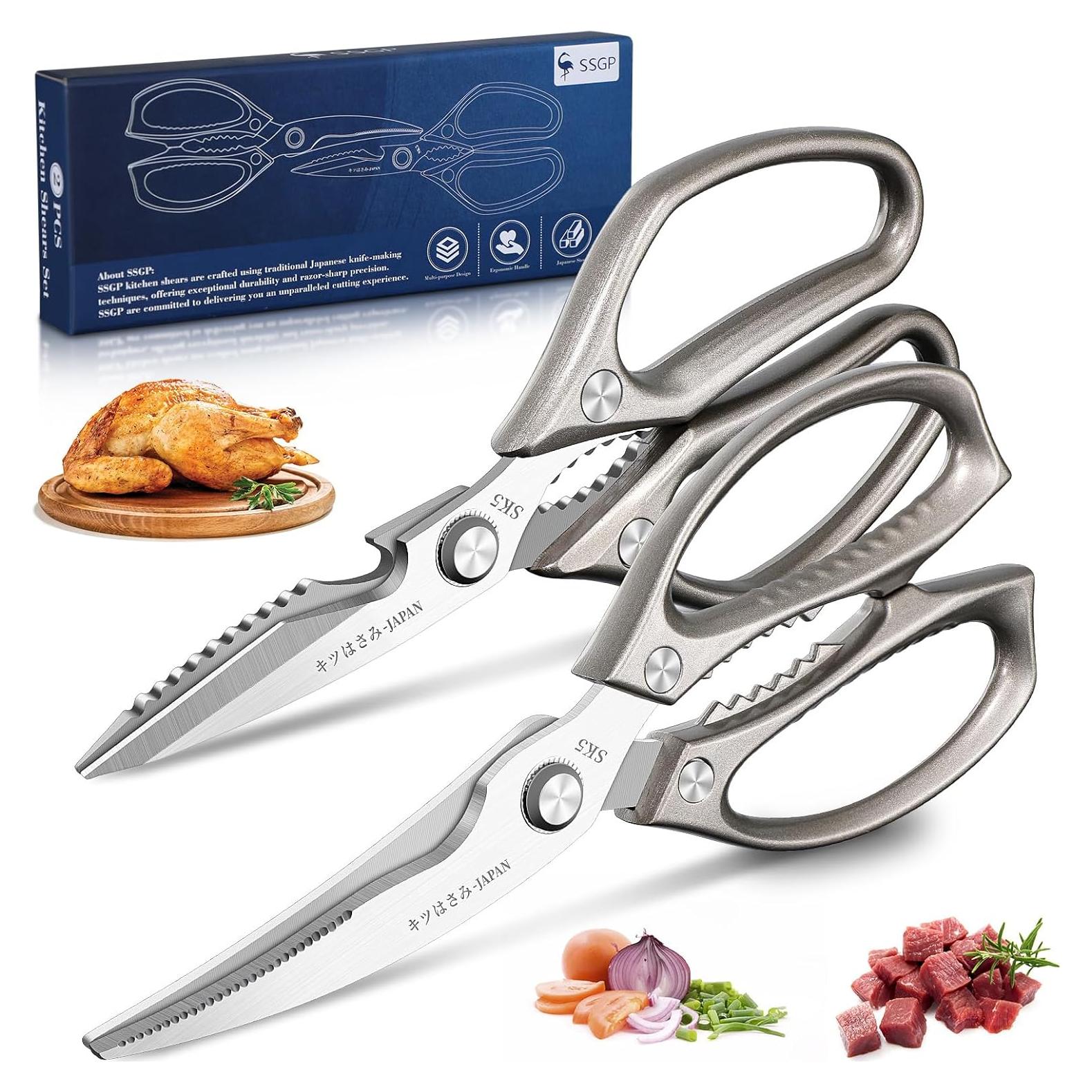 Juego de Tijeras de Cocina SSGP 2 Pcs Acero Inoxidable Afiladas