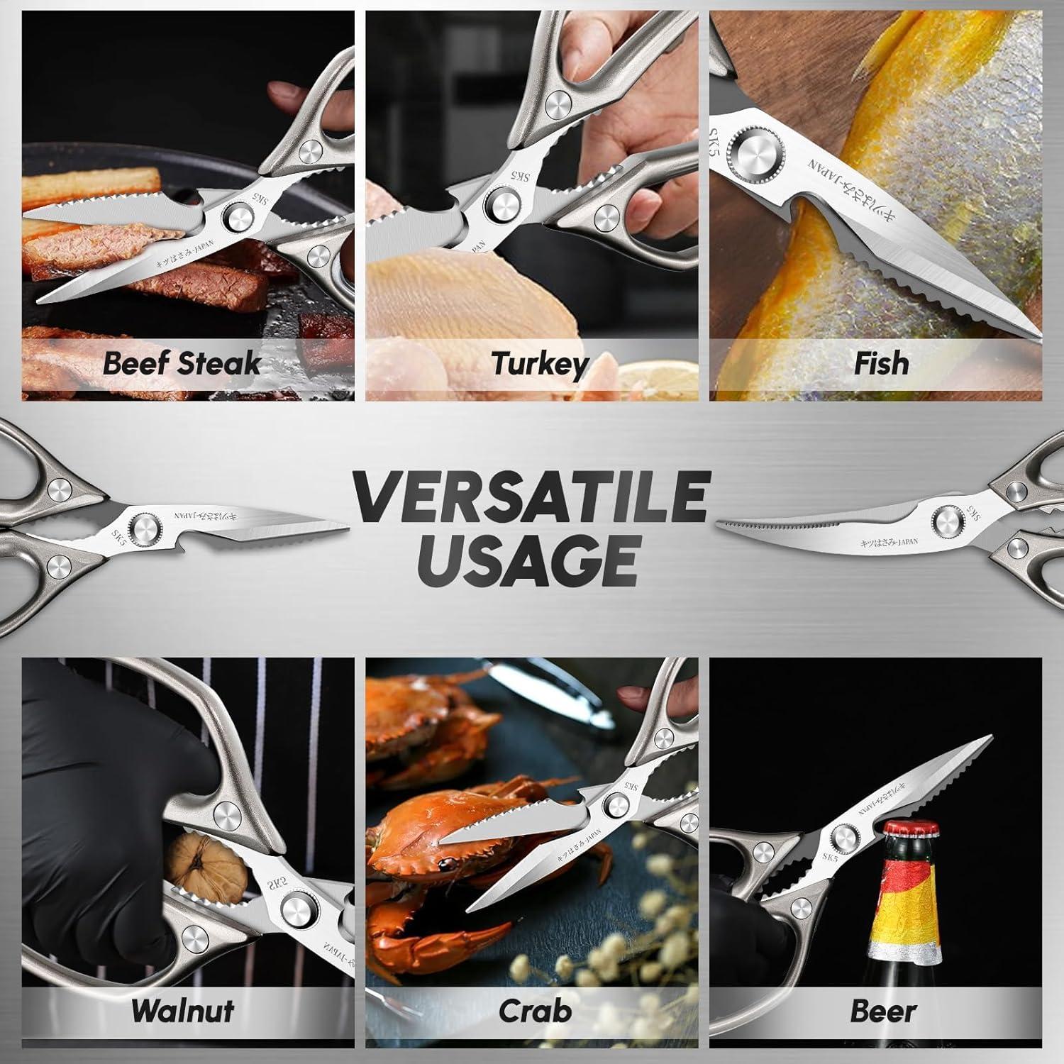 Juego de Tijeras de Cocina SSGP 2 Pcs Acero Inoxidable Afiladas