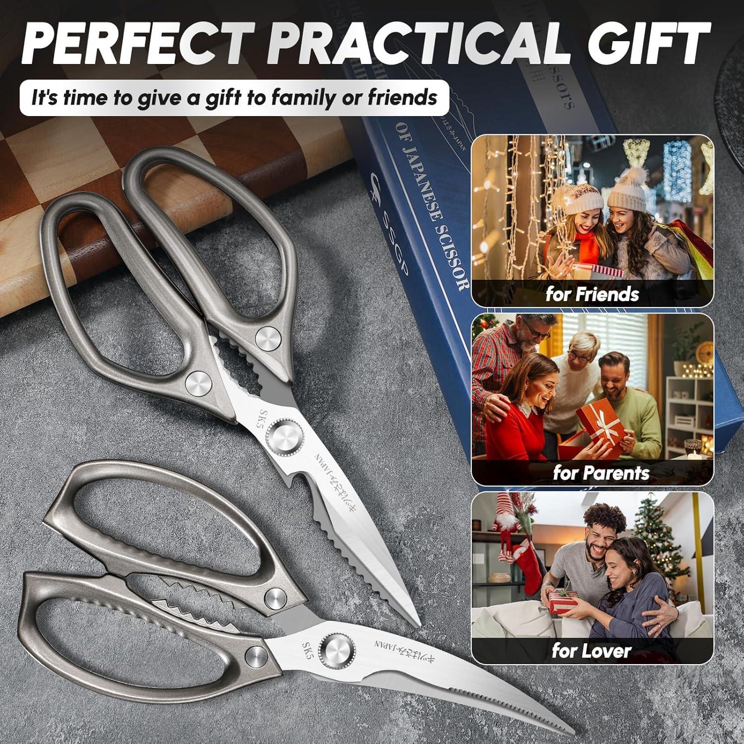 Juego de Tijeras de Cocina SSGP 2 Pcs Acero Inoxidable Afiladas