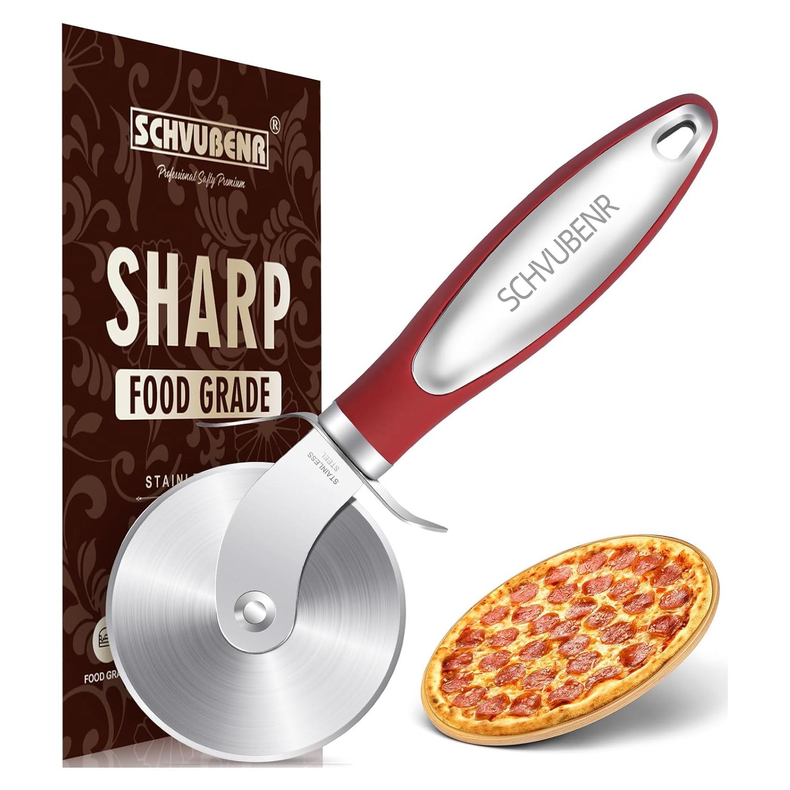 Cortador de Pizza SCHVUBENR Acero Inoxidable Afilado 21.6cm