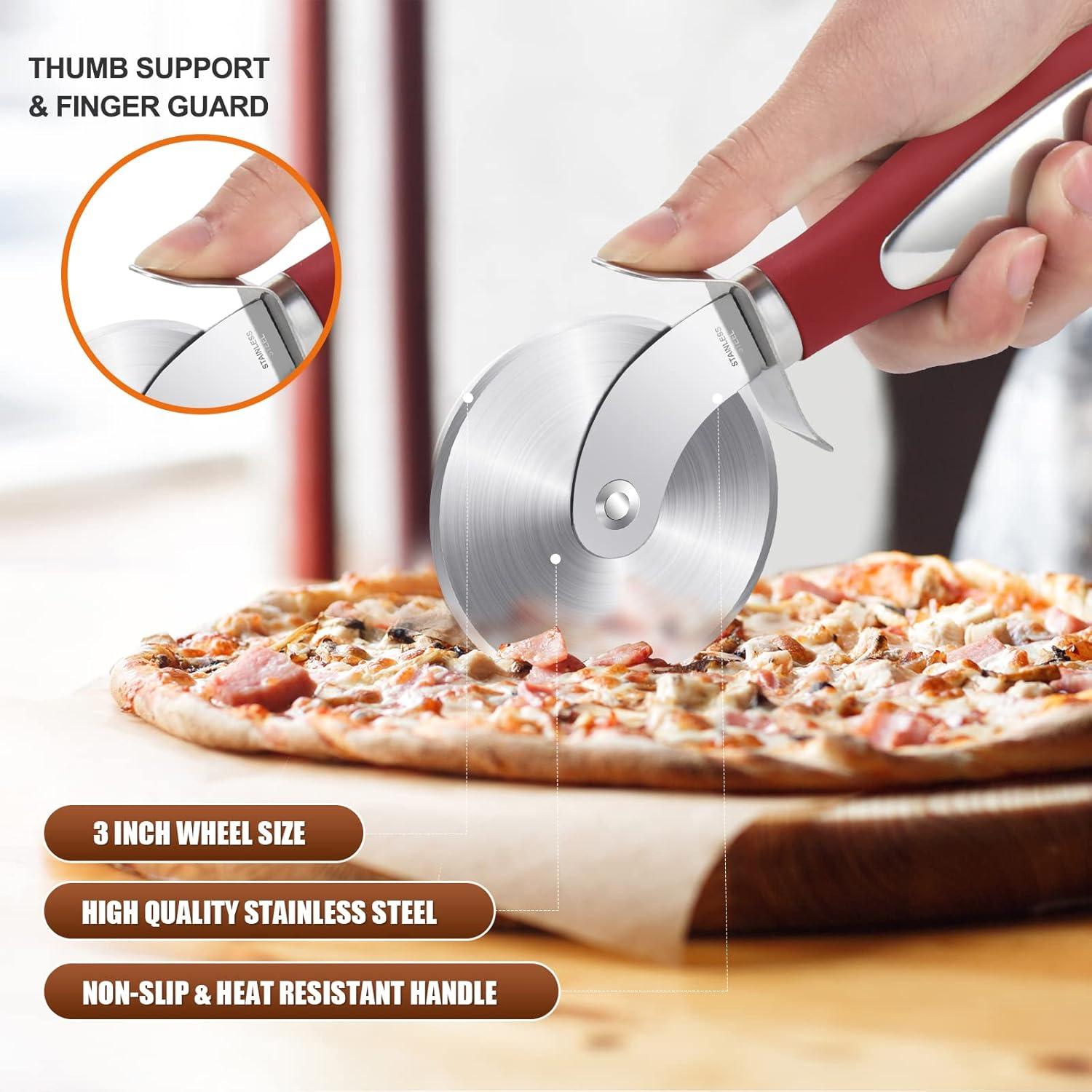 Cortador de Pizza SCHVUBENR Acero Inoxidable Afilado 21.6cm