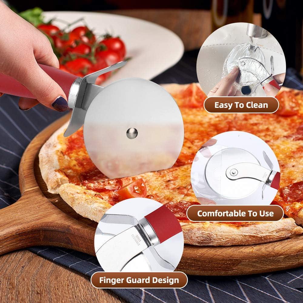 Cortador de Pizza SCHVUBENR Acero Inoxidable Afilado 21.6cm