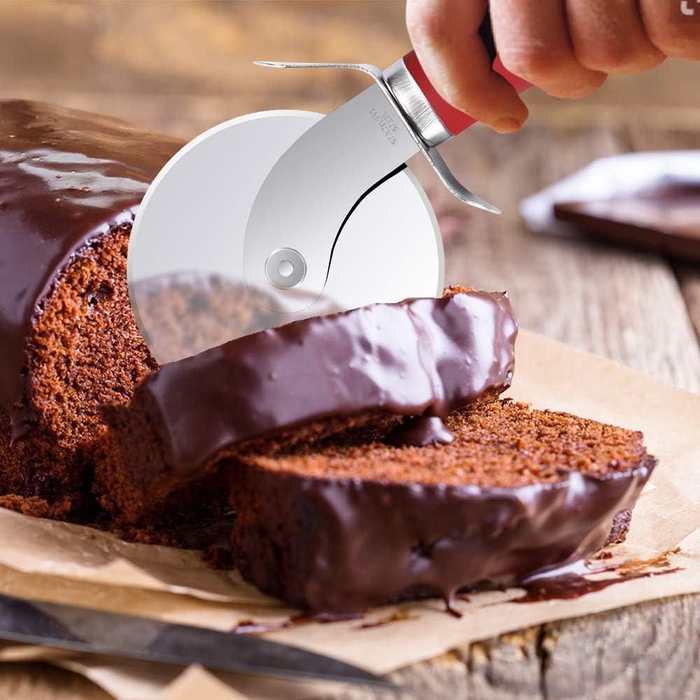 Cortador de Pizza SCHVUBENR Acero Inoxidable Afilado 21.6cm