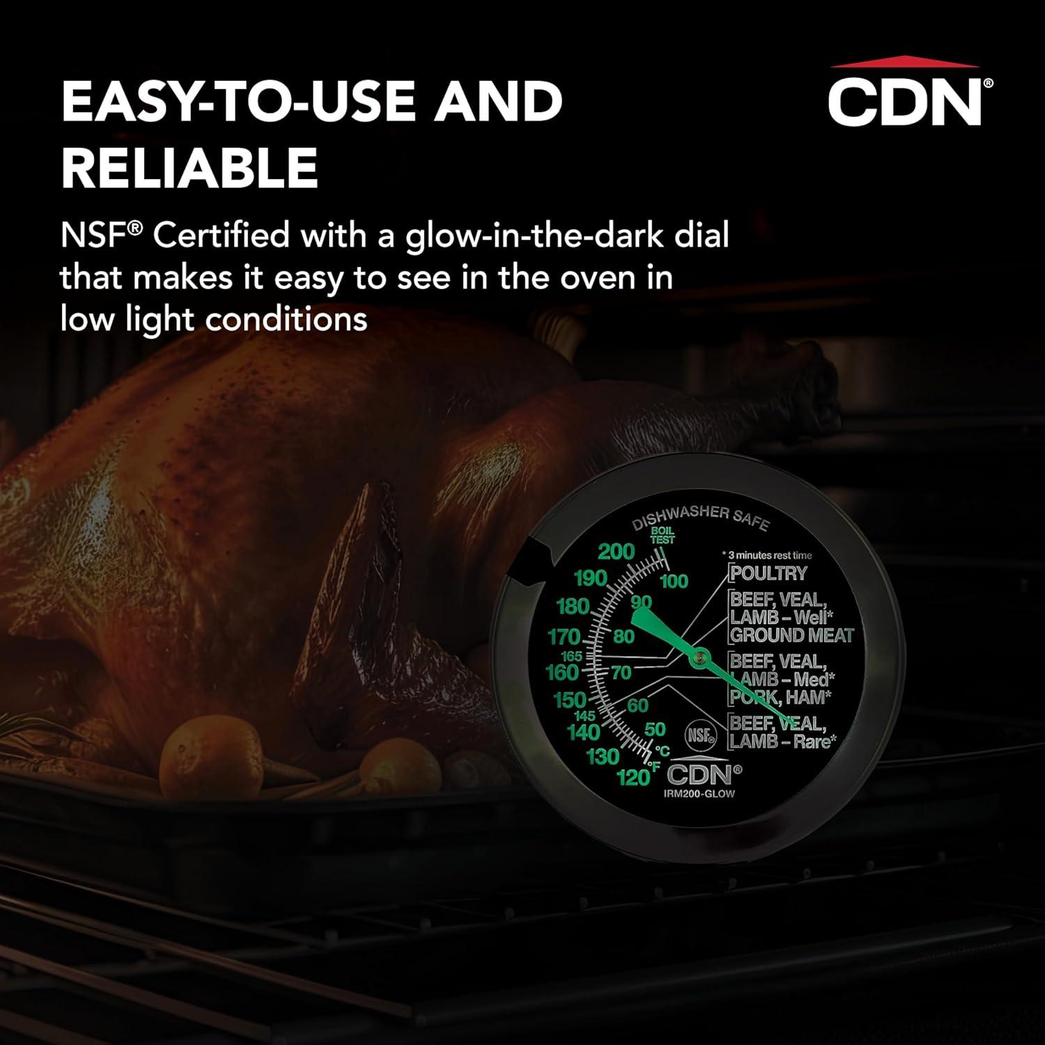 Termómetro de Carne CDN ProAccurate GLOW 5.1 cm Impermeable