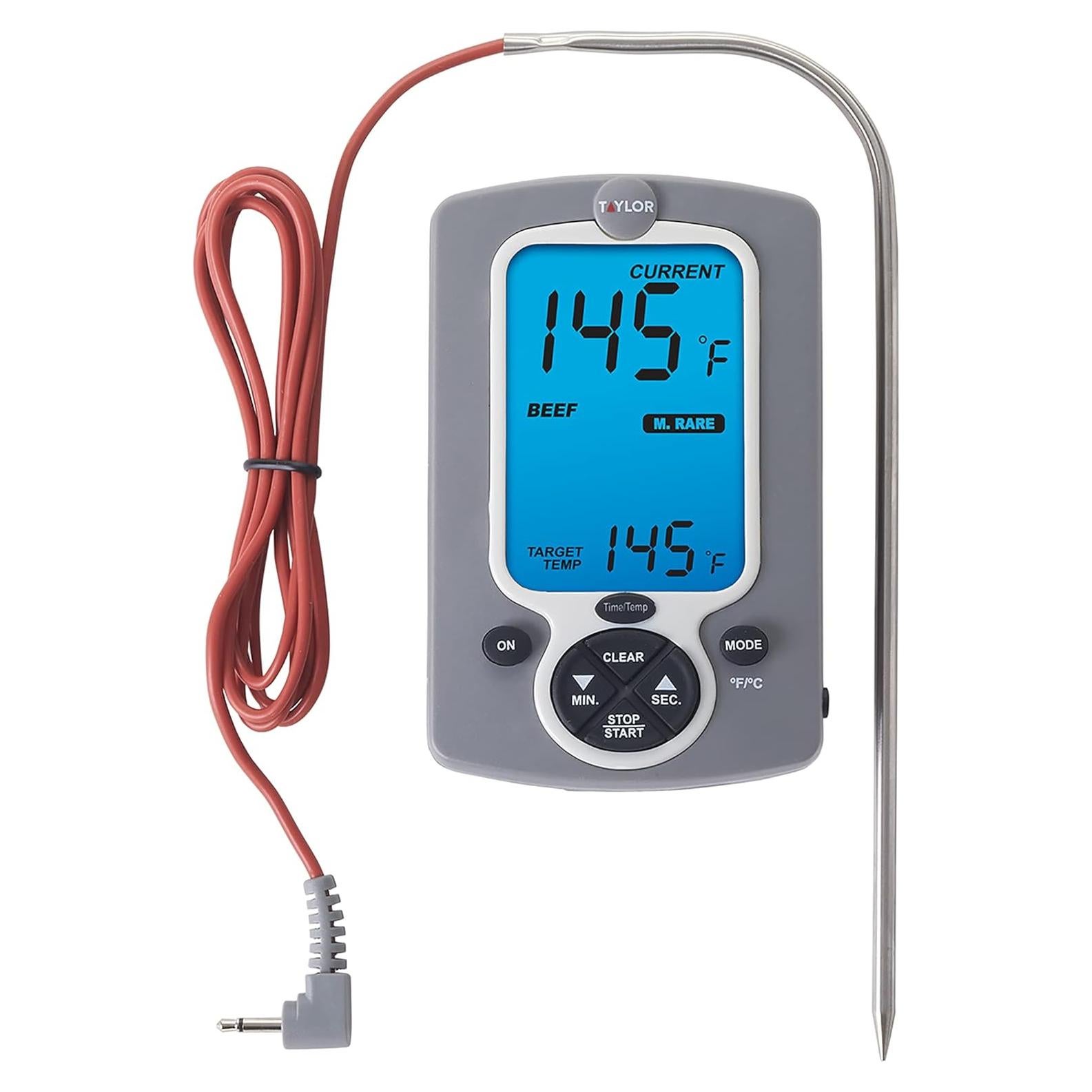 Termómetro Digital de Cocina Taylor 1471 con Sonda y Cable